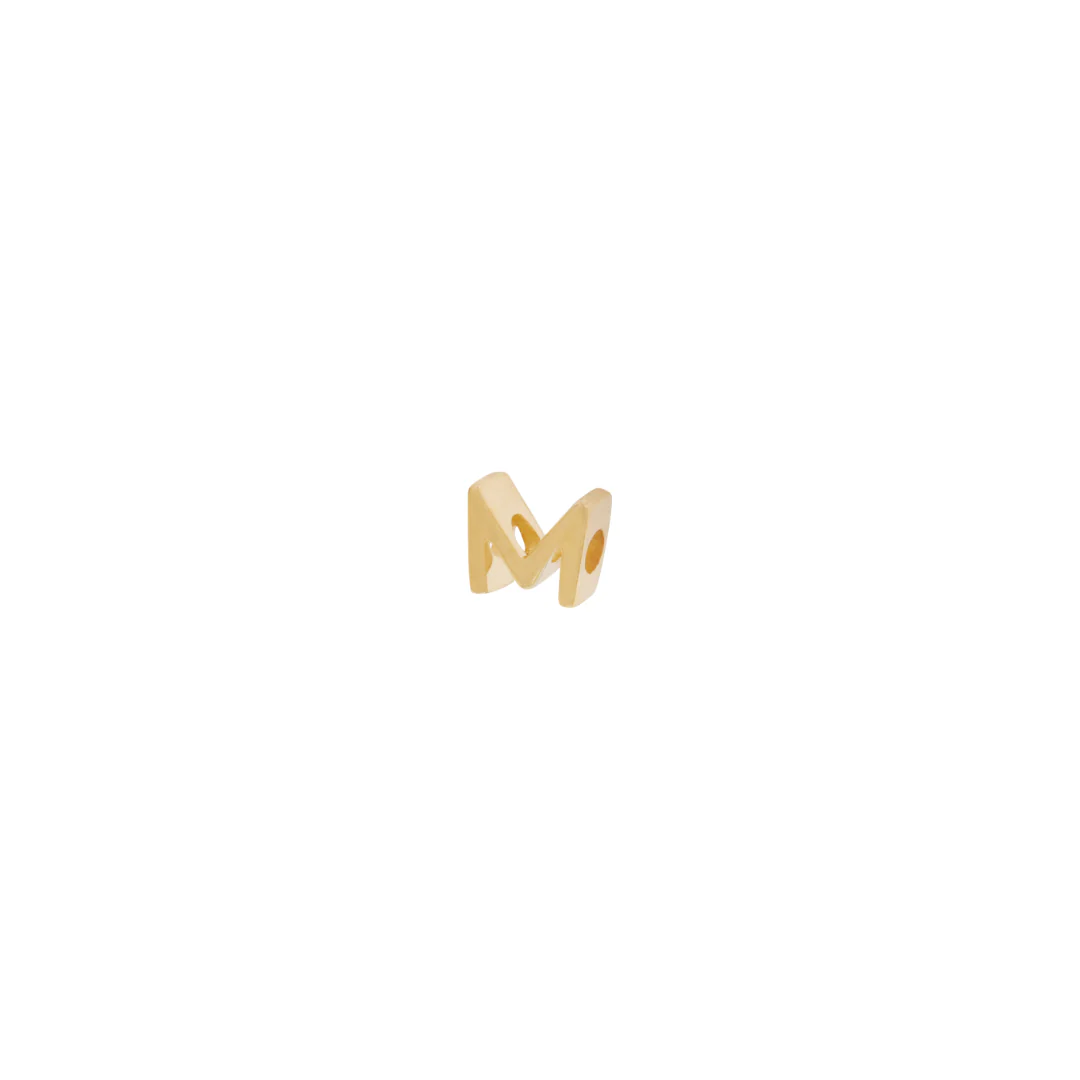 Letter Slider Charm - Solid Gold - Image 21