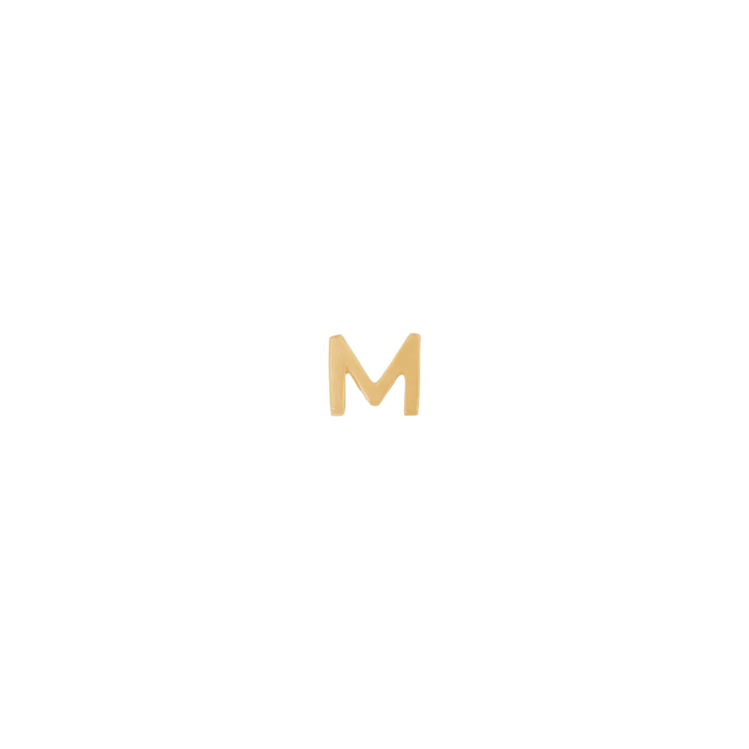 Letter Slider Charm - Solid Gold - Image 22