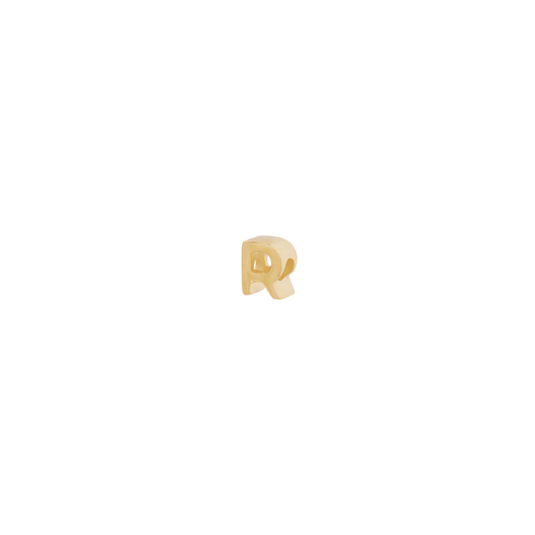 Letter Slider Charm - Solid Gold - Image 28