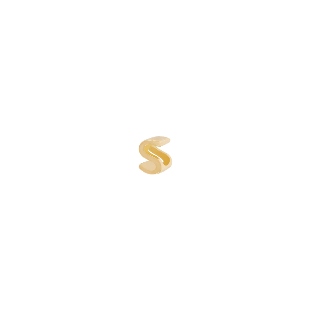 Letter Slider Charm - Solid Gold - Image 30