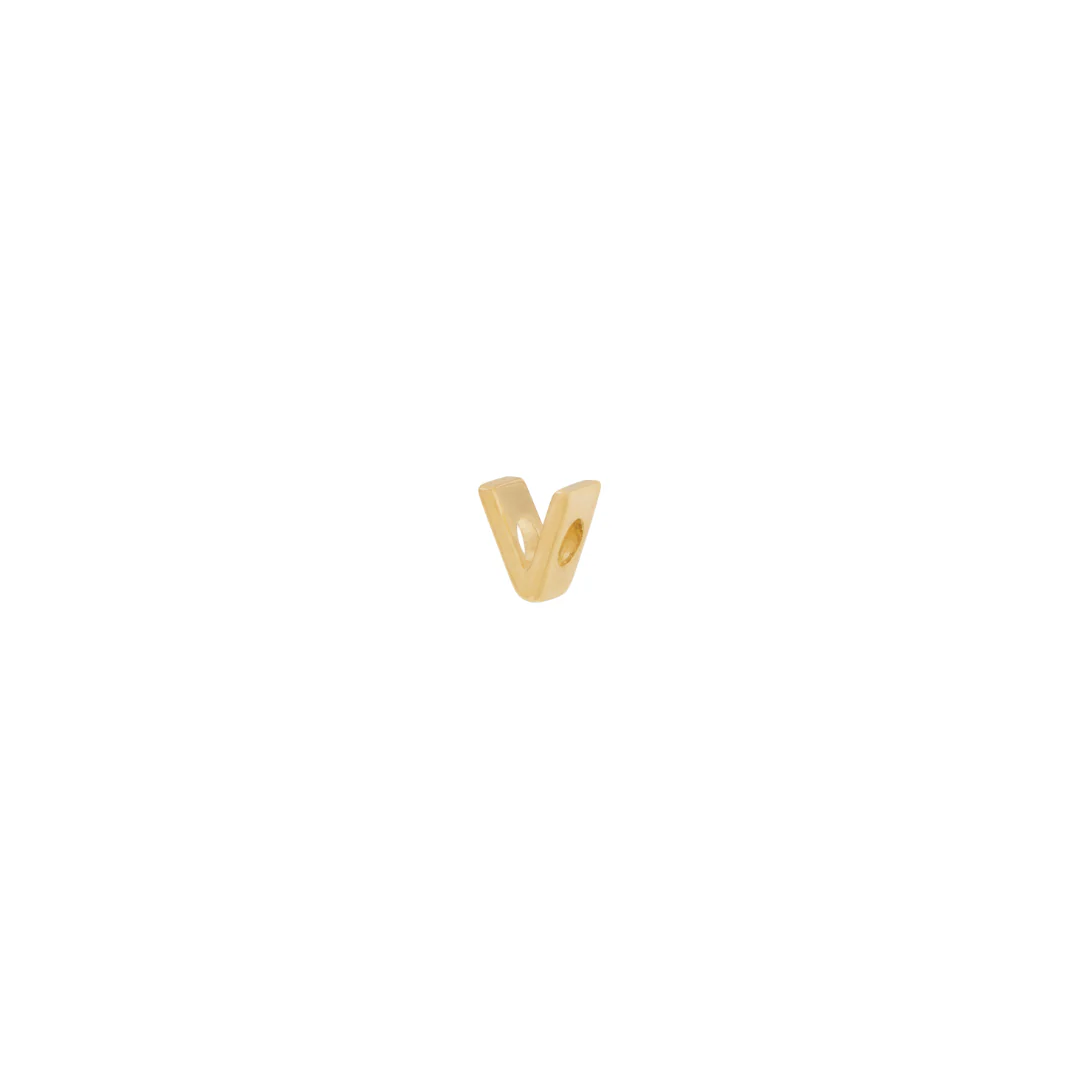 Letter Slider Charm - Solid Gold - Image 33