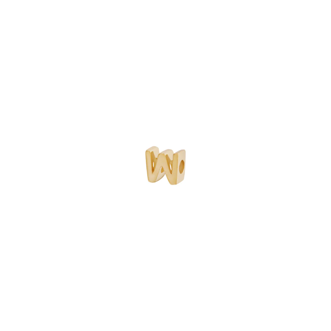 Letter Slider Charm - Solid Gold - Image 34