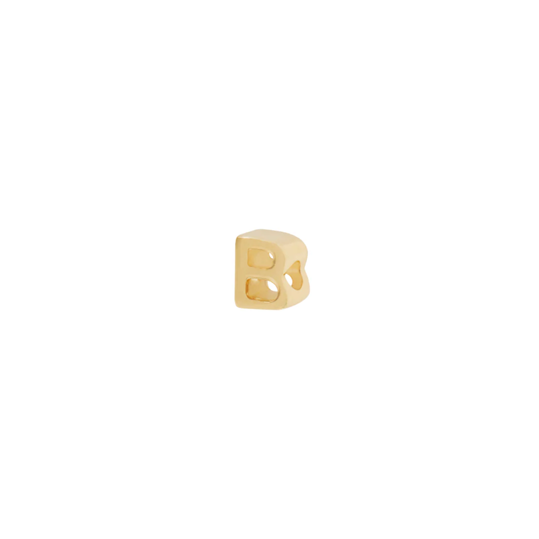 Letter Slider Charm - Solid Gold - Image 6