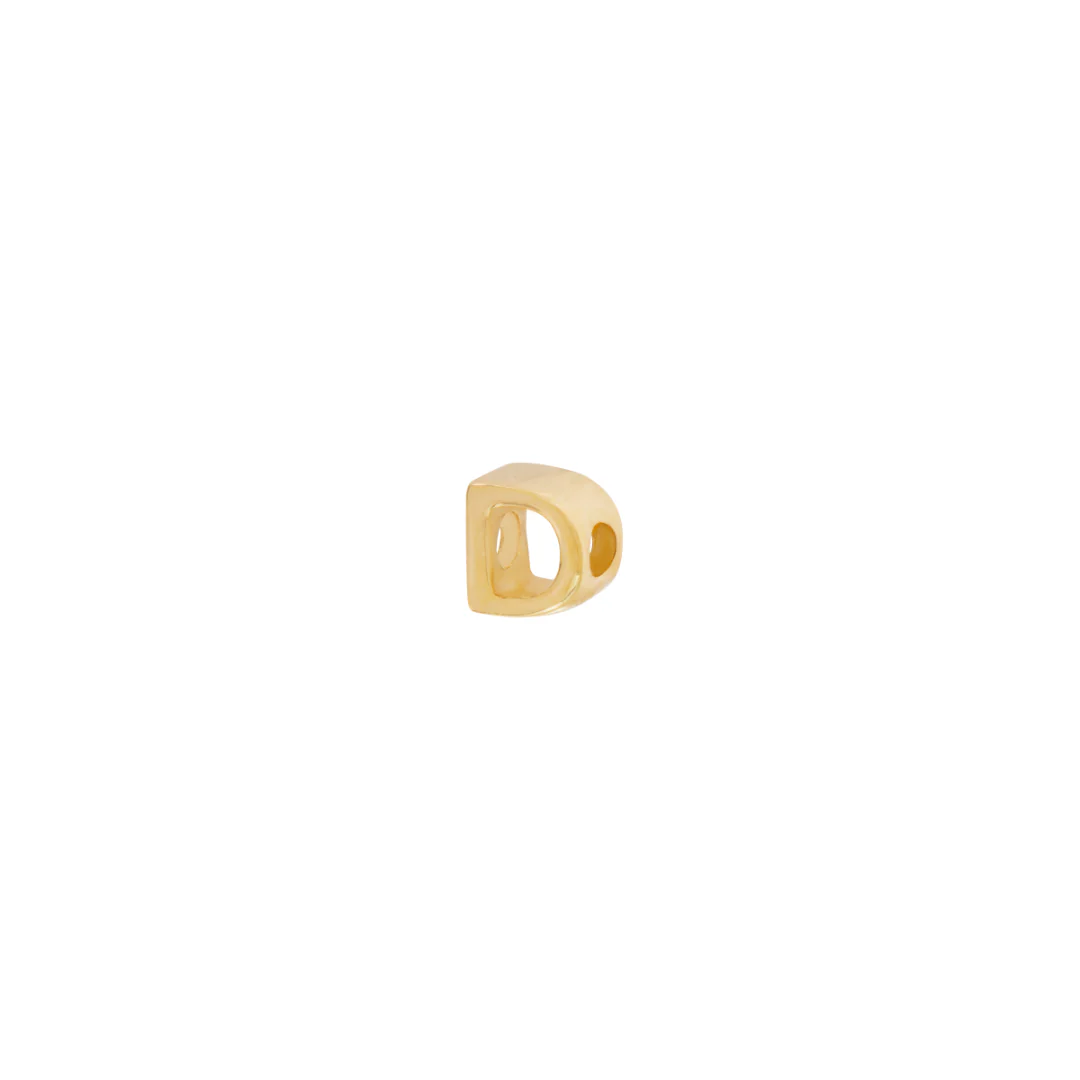 Letter Slider Charm - Solid Gold - Image 8