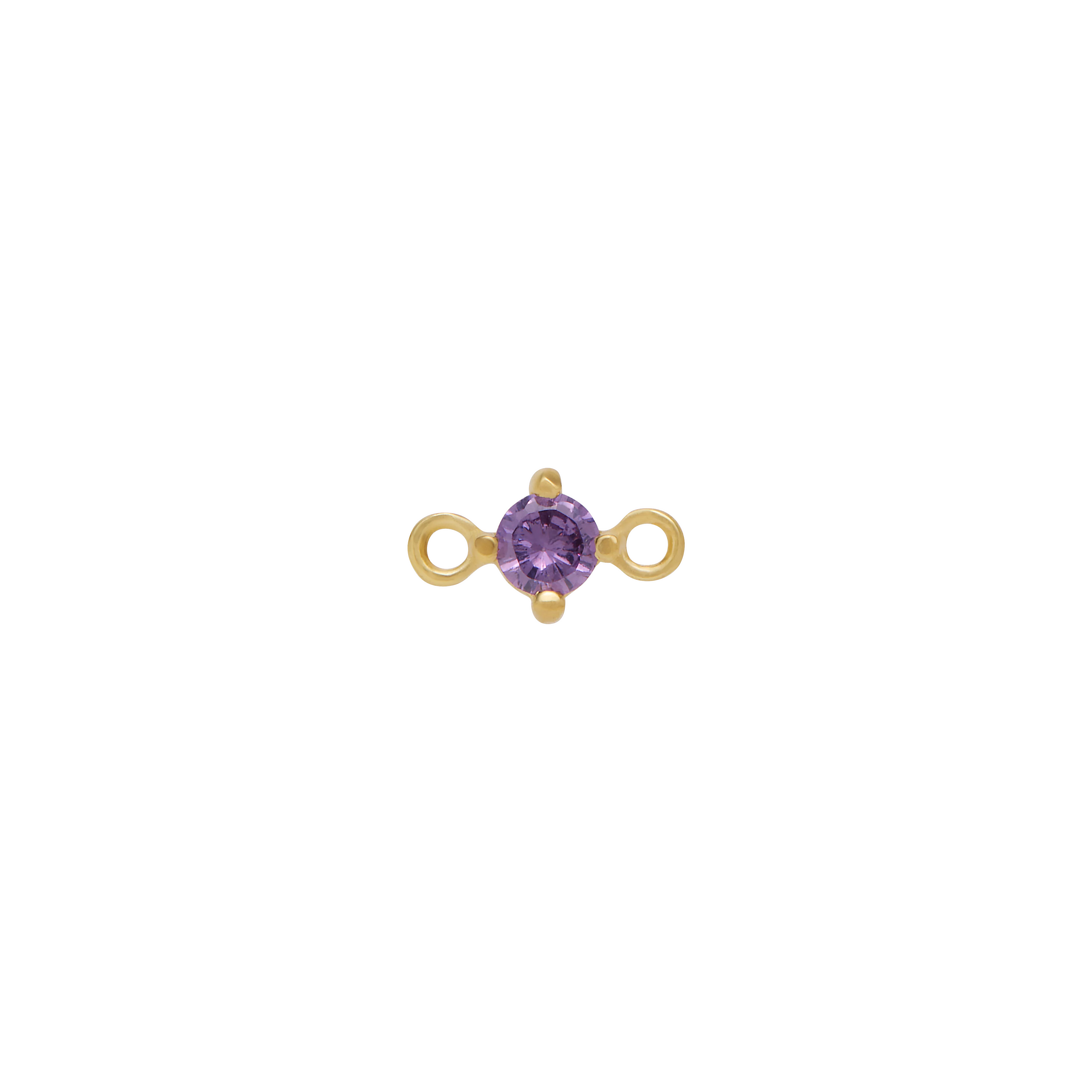 Fixed Birthstone Charm - Gold - Image 2