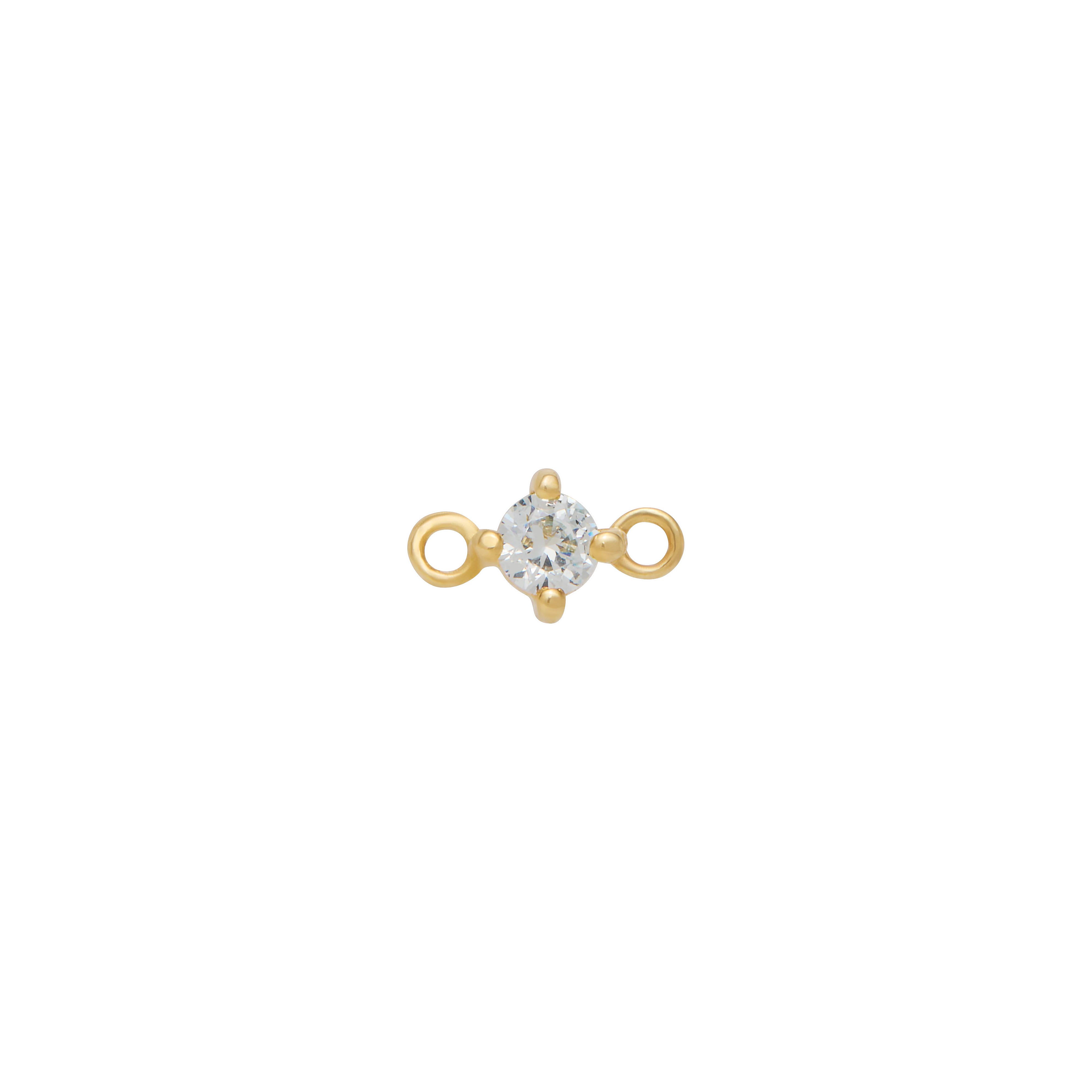 Fixed Birthstone Charm - Gold - Image 3