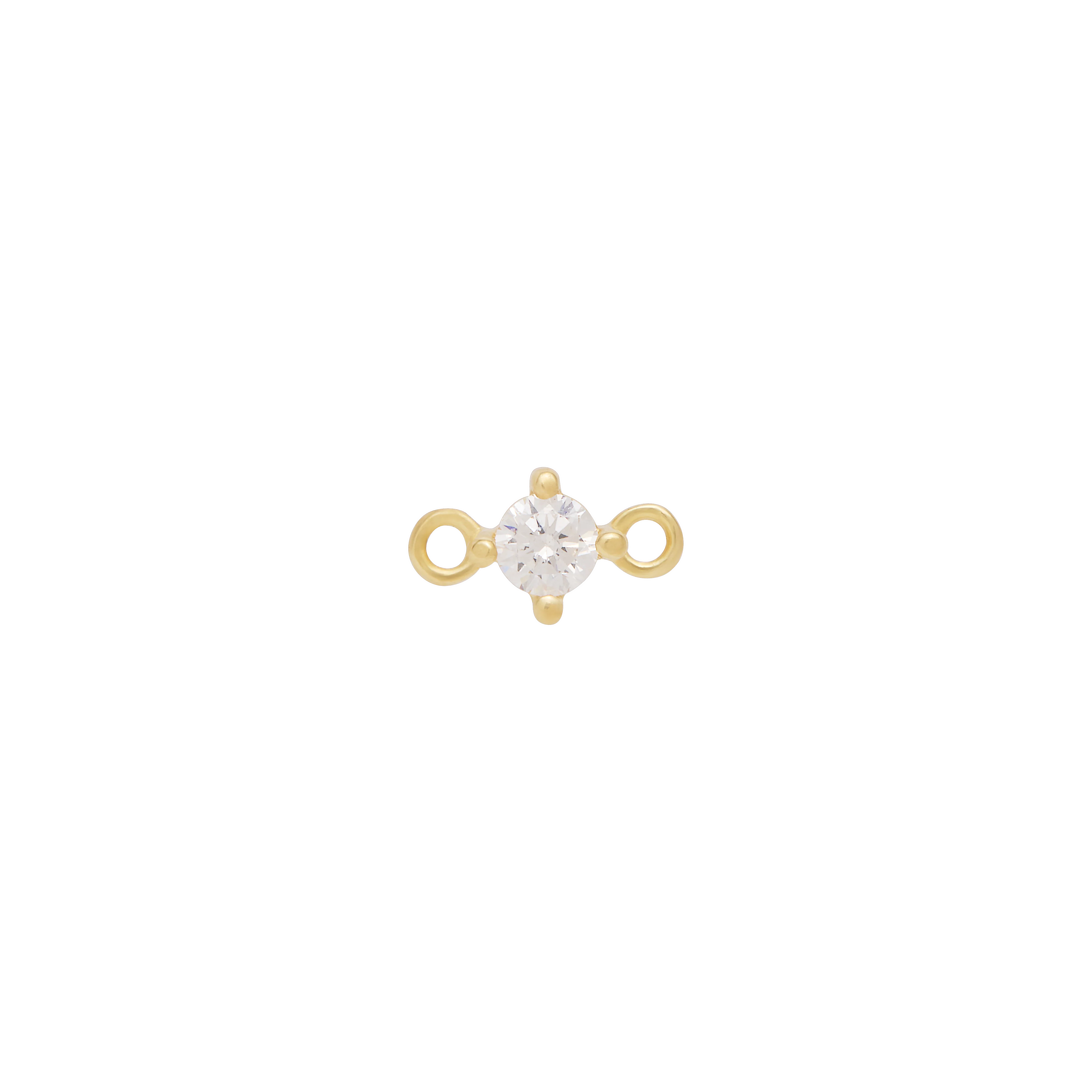 Fixed Birthstone Charm - Gold - Image 4