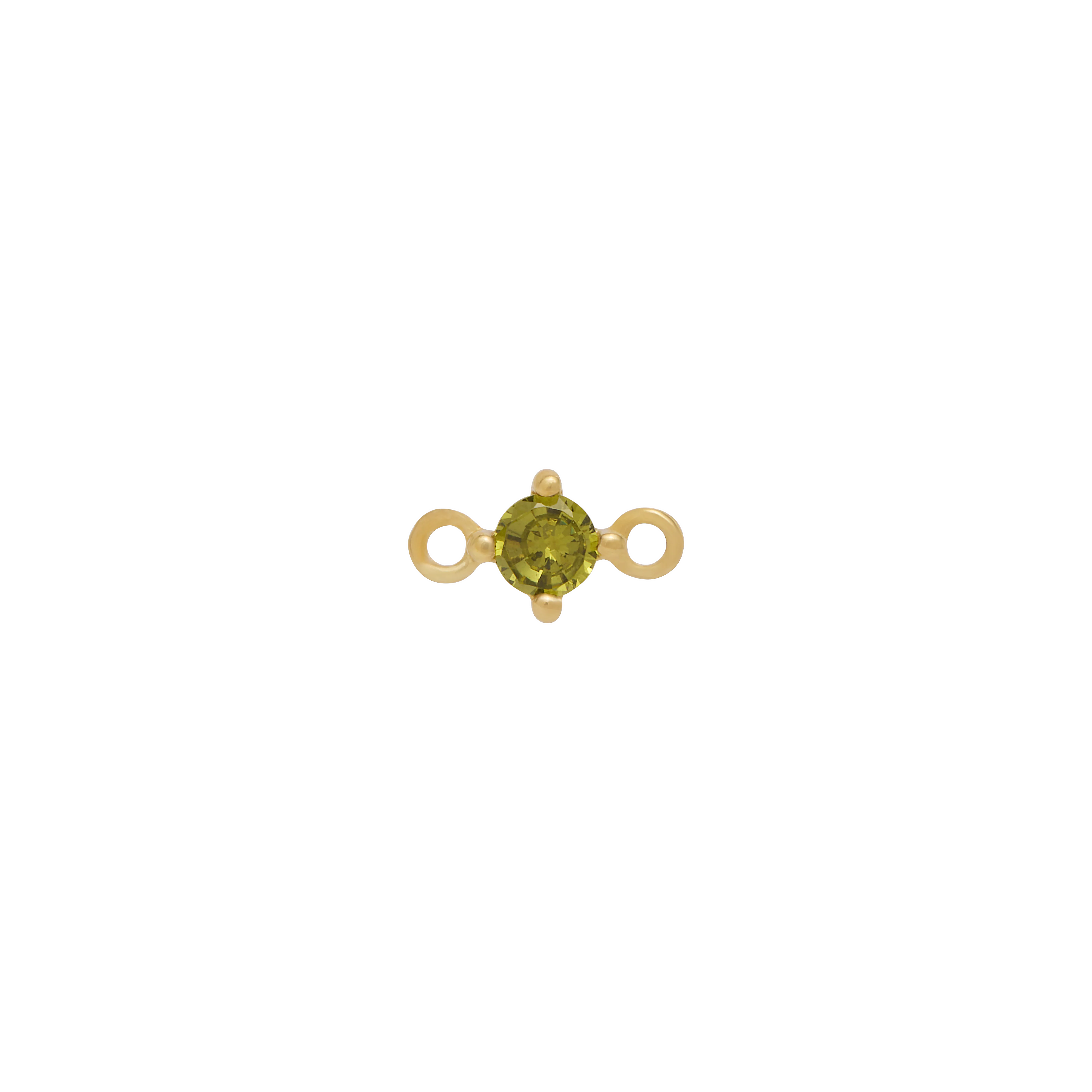 Fixed Birthstone Charm - Gold - Image 8
