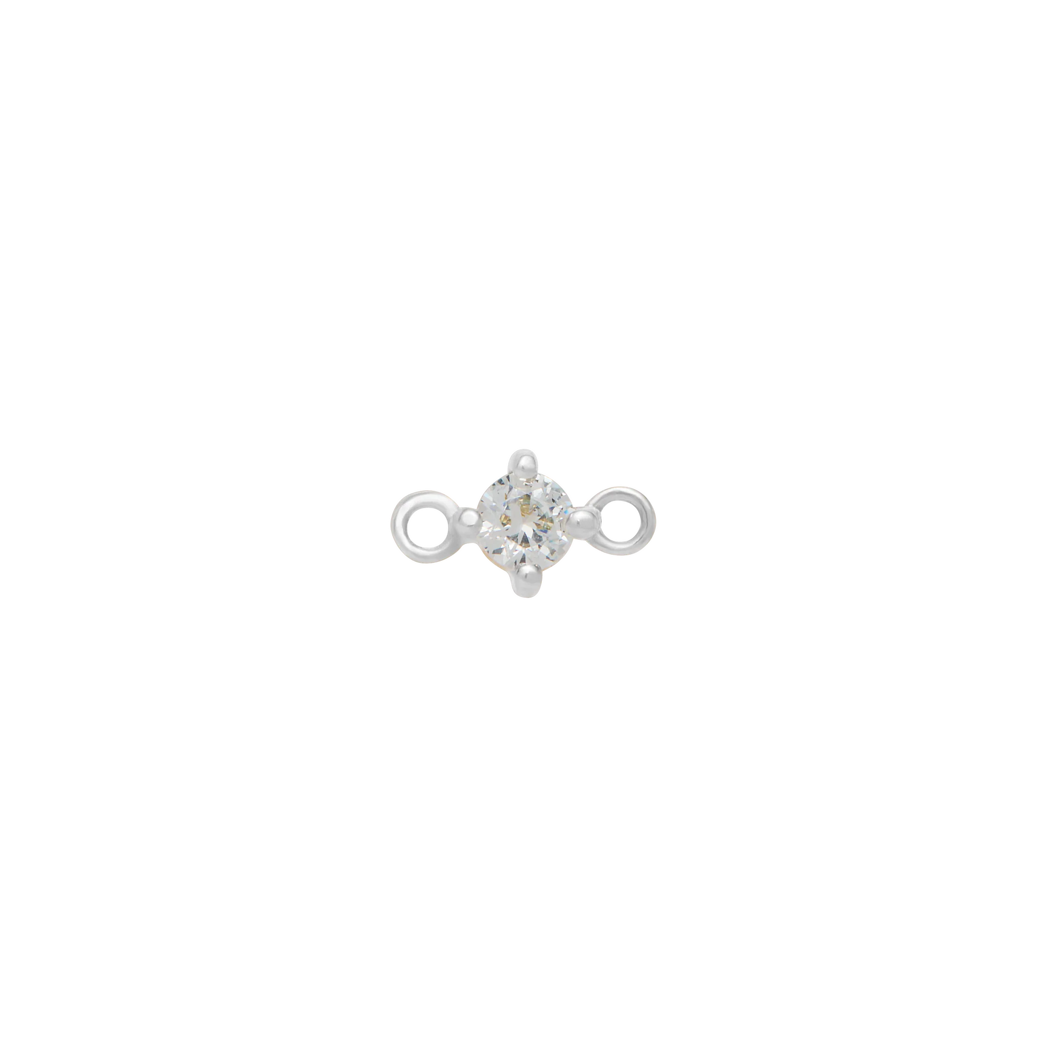 Fixed Birthstone Charm - Silver - Image 3
