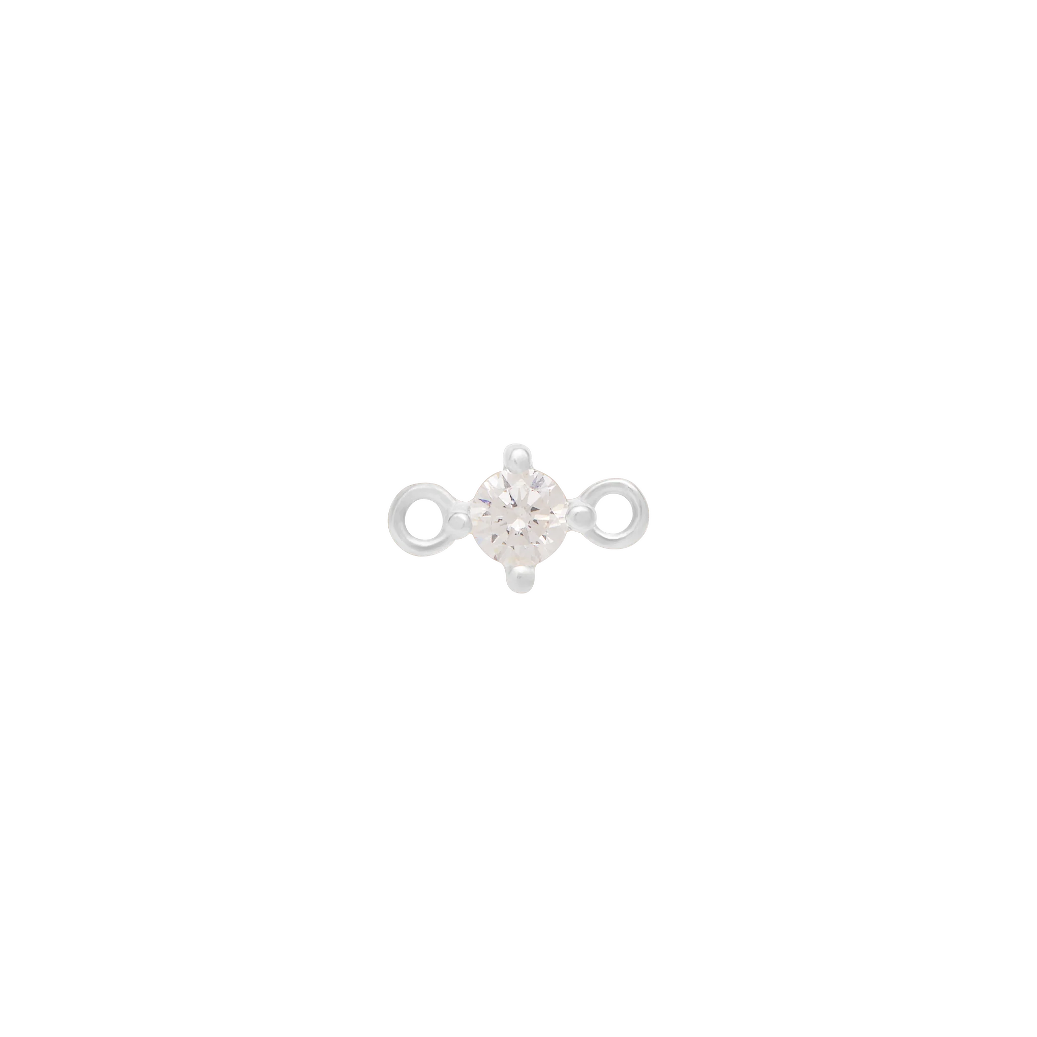 Fixed Birthstone Charm - Silver - Image 4