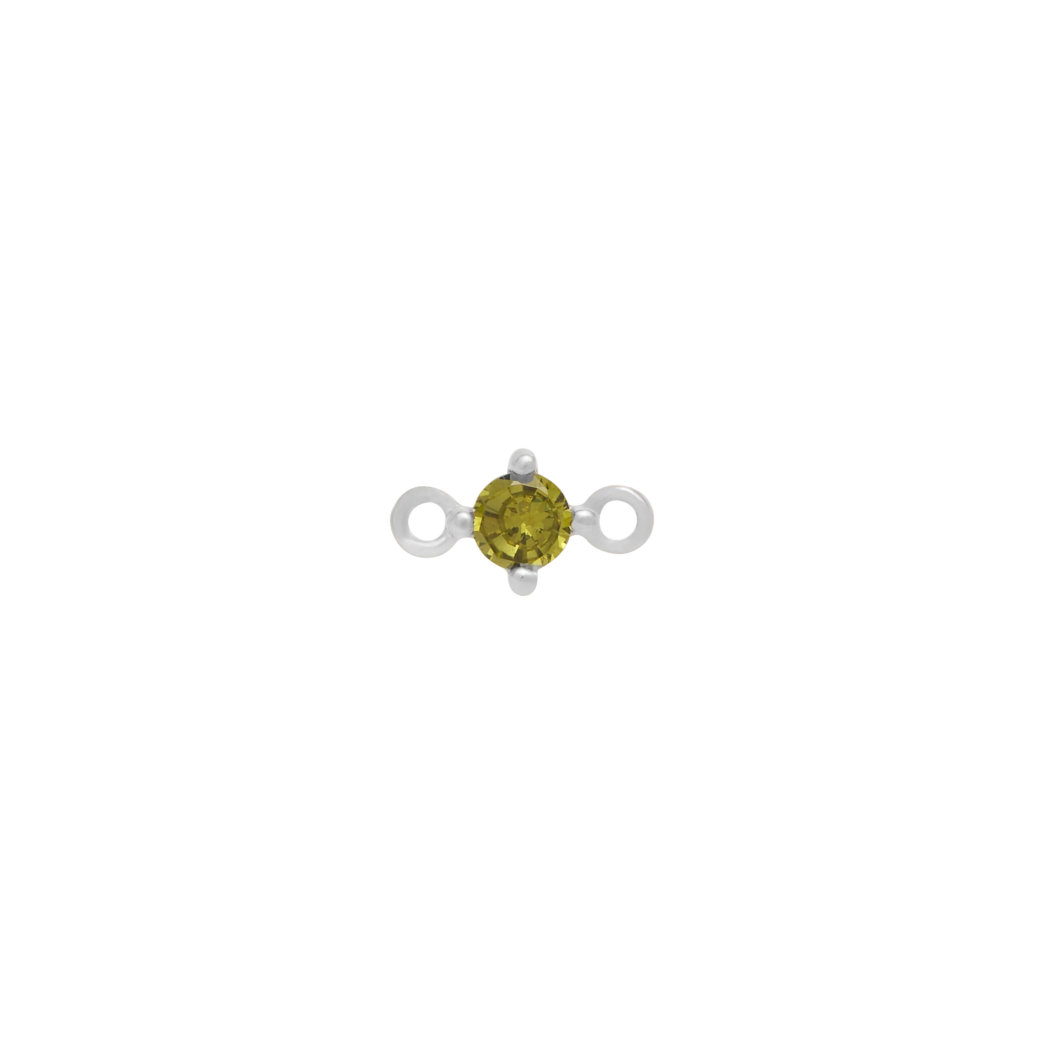 Fixed Birthstone Charm - Silver - Image 8