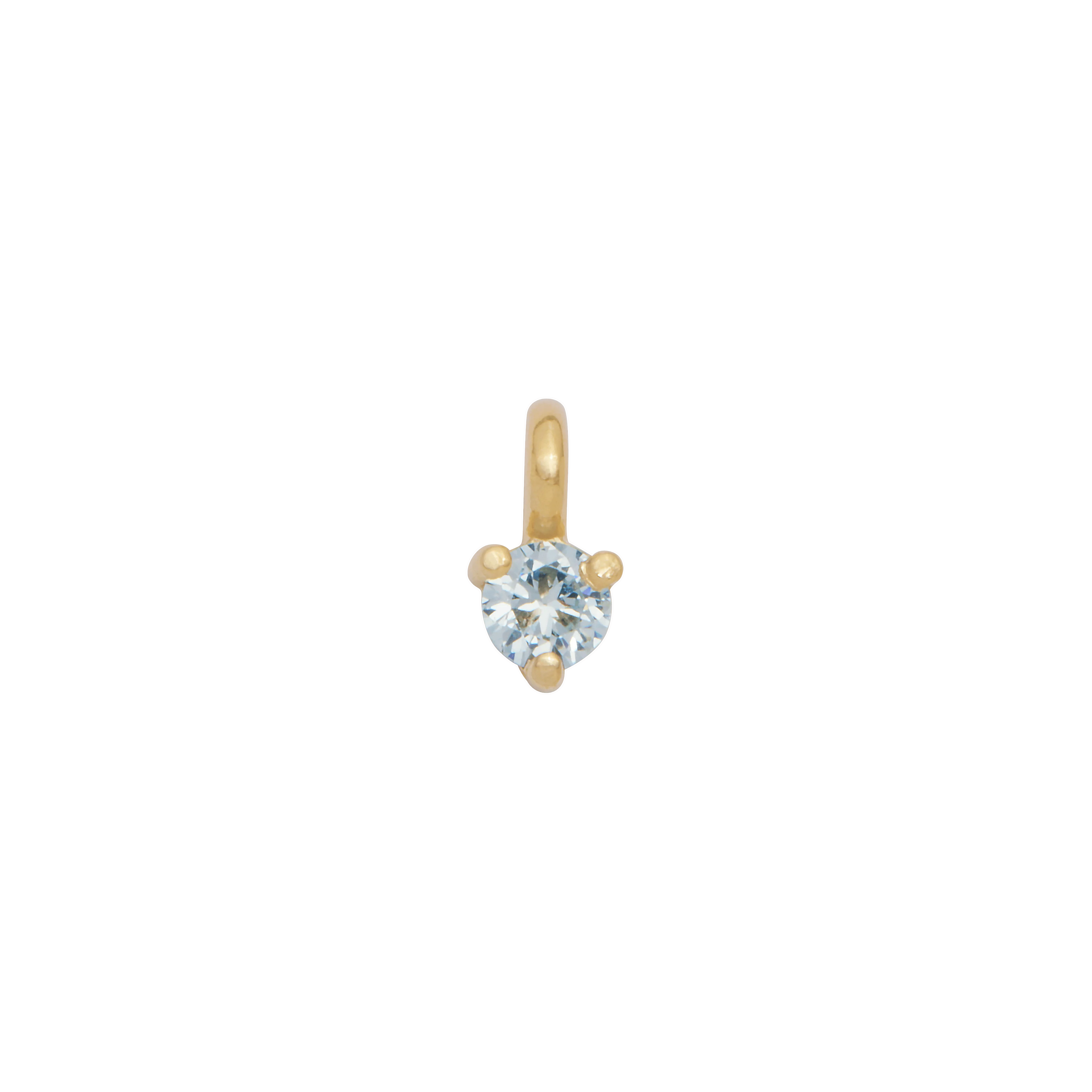 Birthstone Hanging Charm - Gold - Image 3