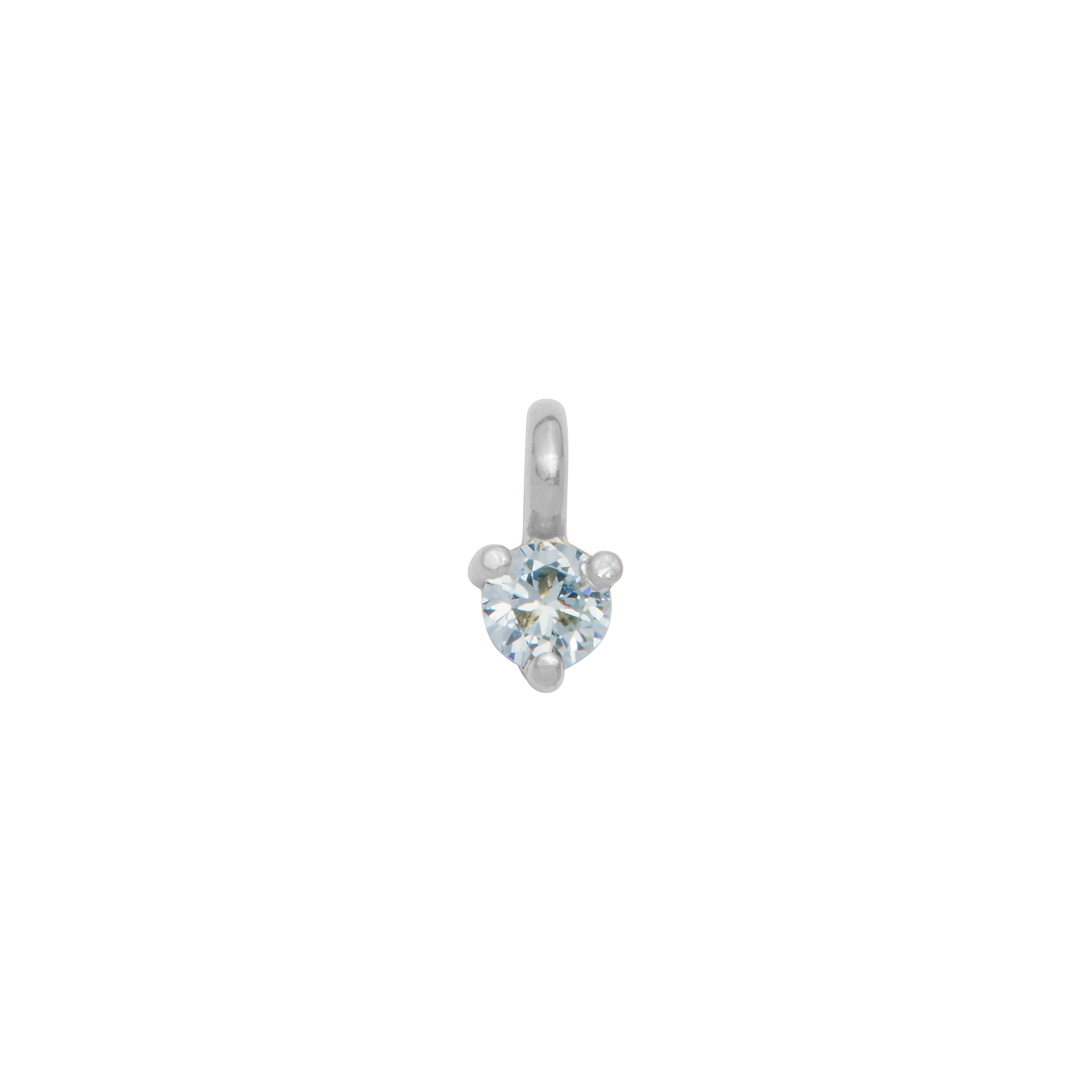 Birthstone Hanging Charm - Silver - Image 2