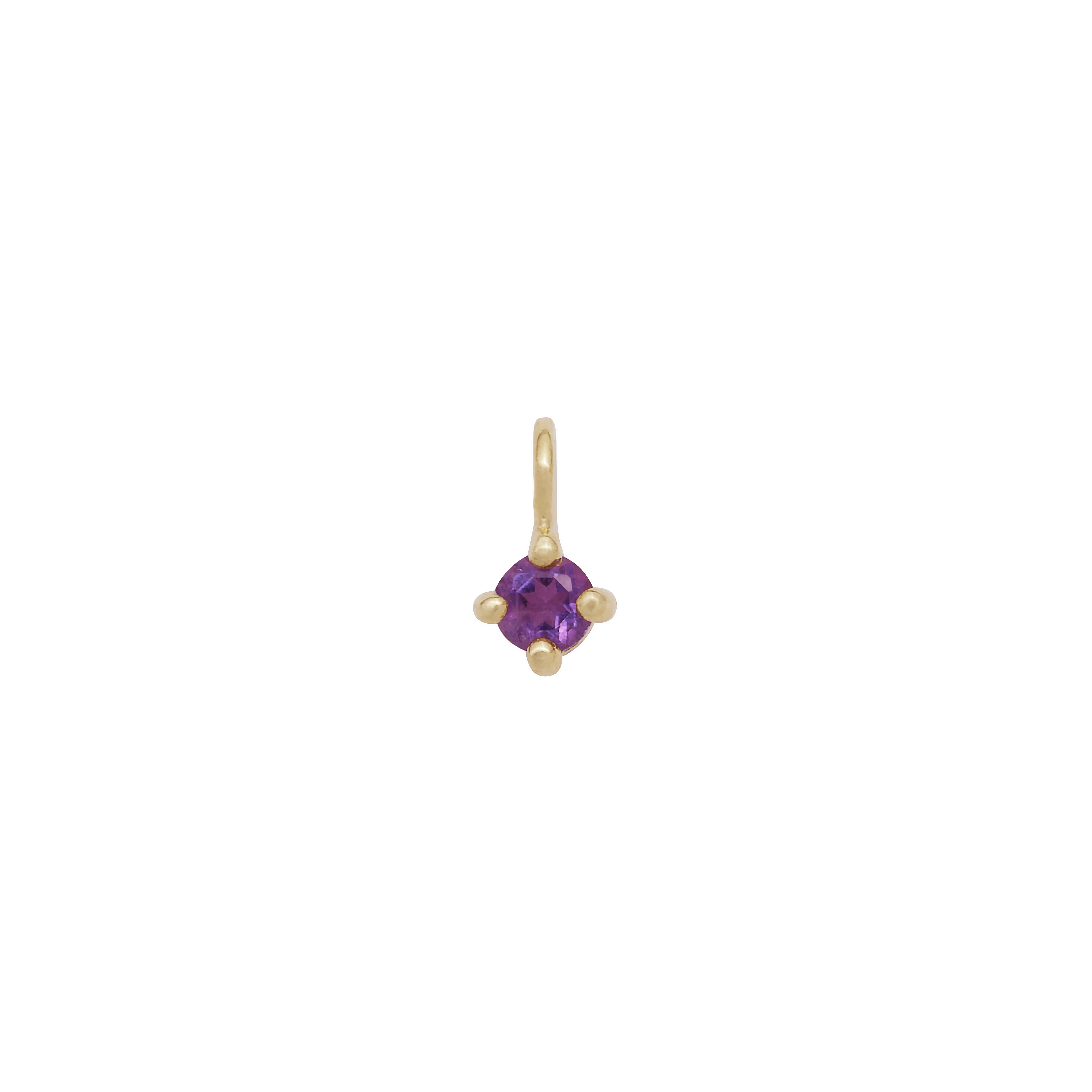 Birthstone Hanging Charm - Solid Gold - Image 2