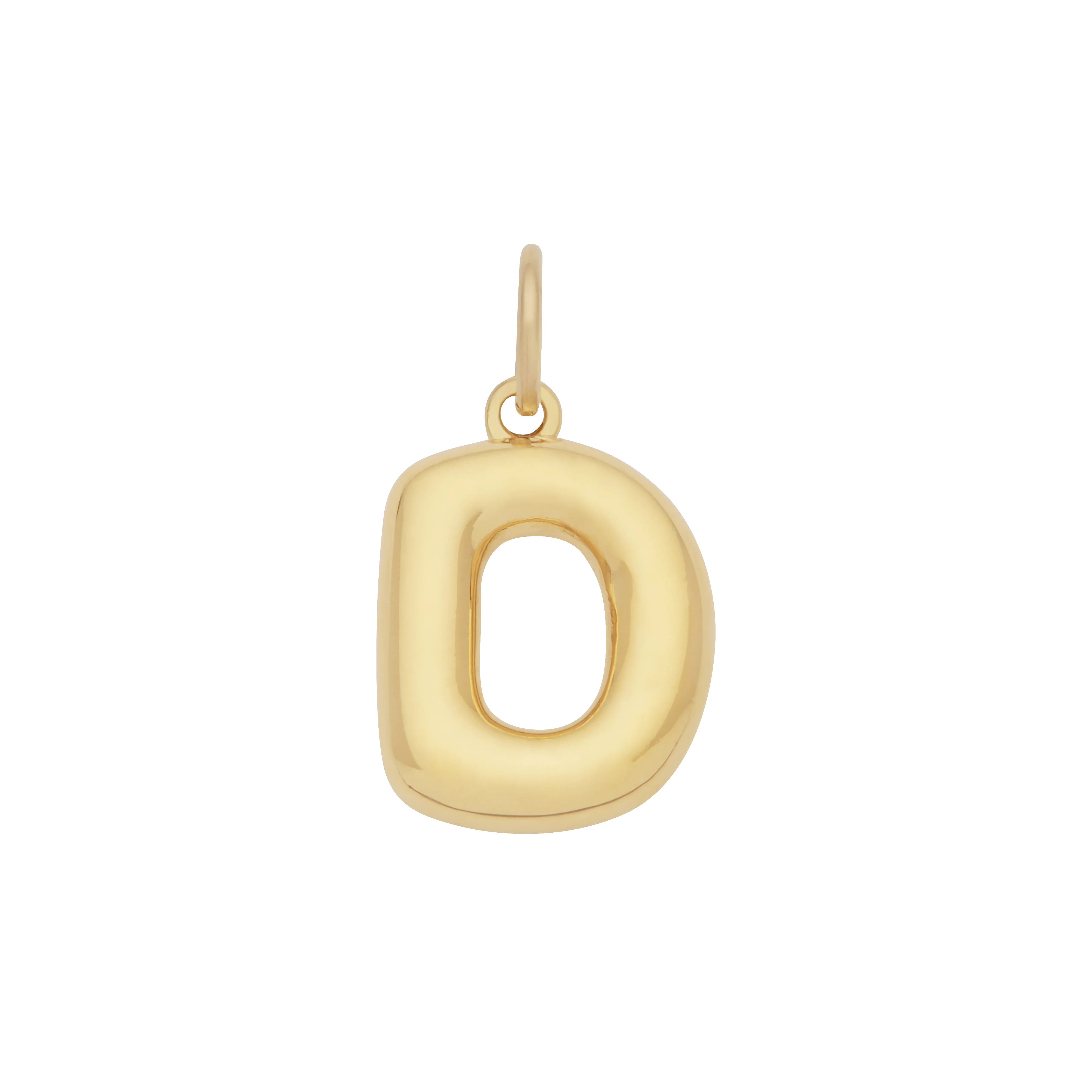 Bubble Letter Charm - Gold - Image 4