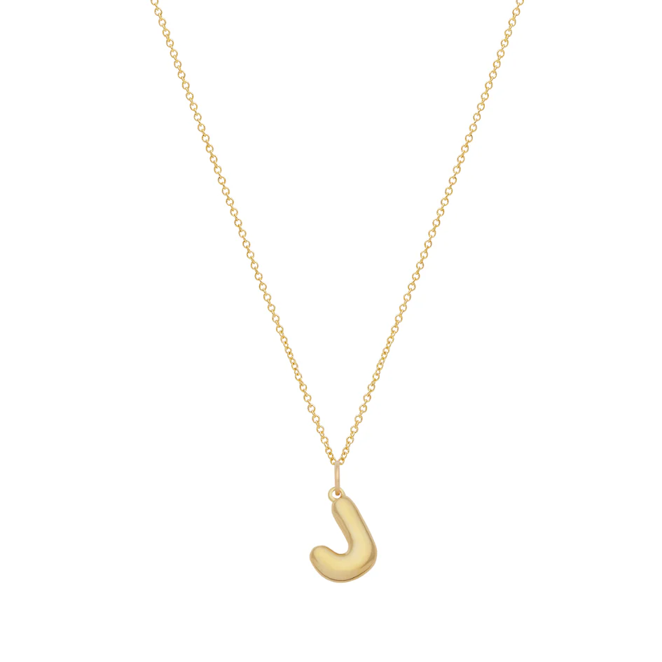 Bubble Letter Necklace - Gold - Image 11