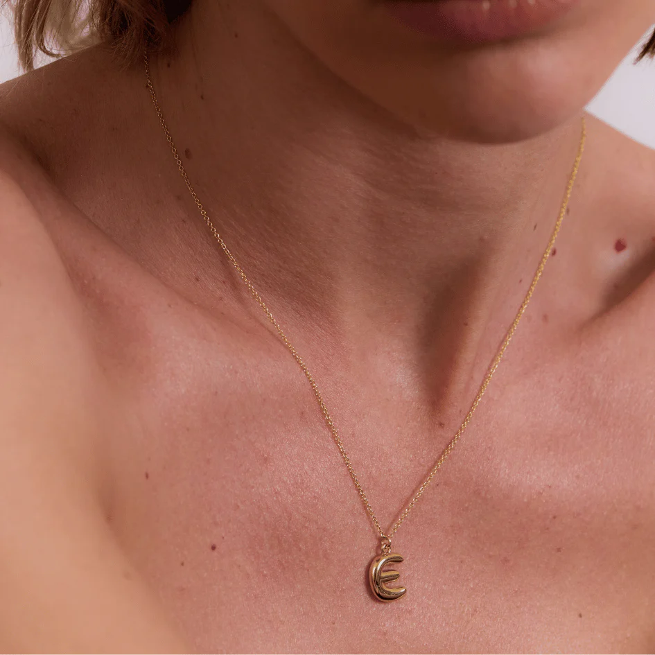 Bubble Letter Necklace - Gold - Image 2