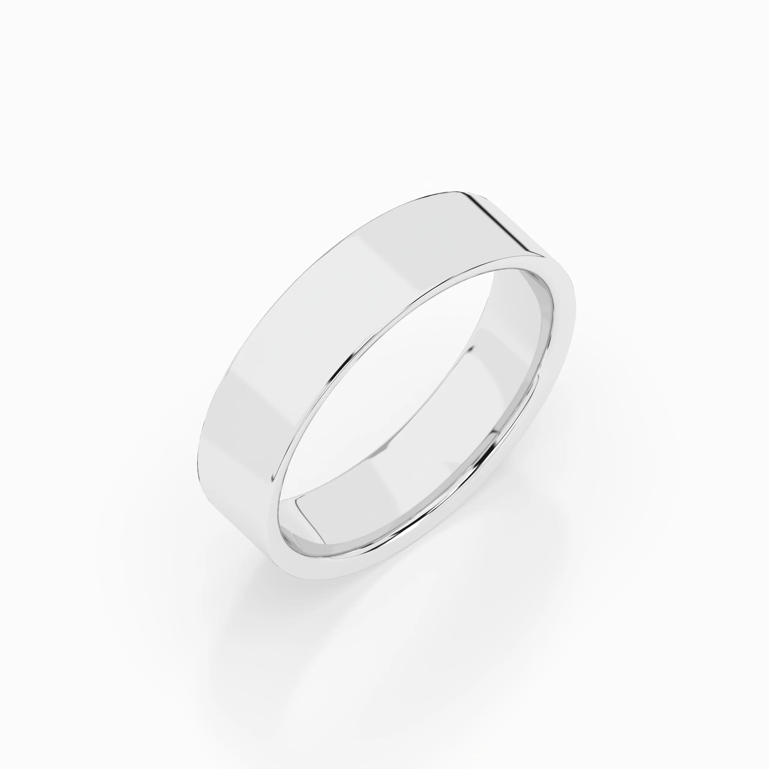 Cigar Ring 6mm - 7mm - White Gold - Image 2