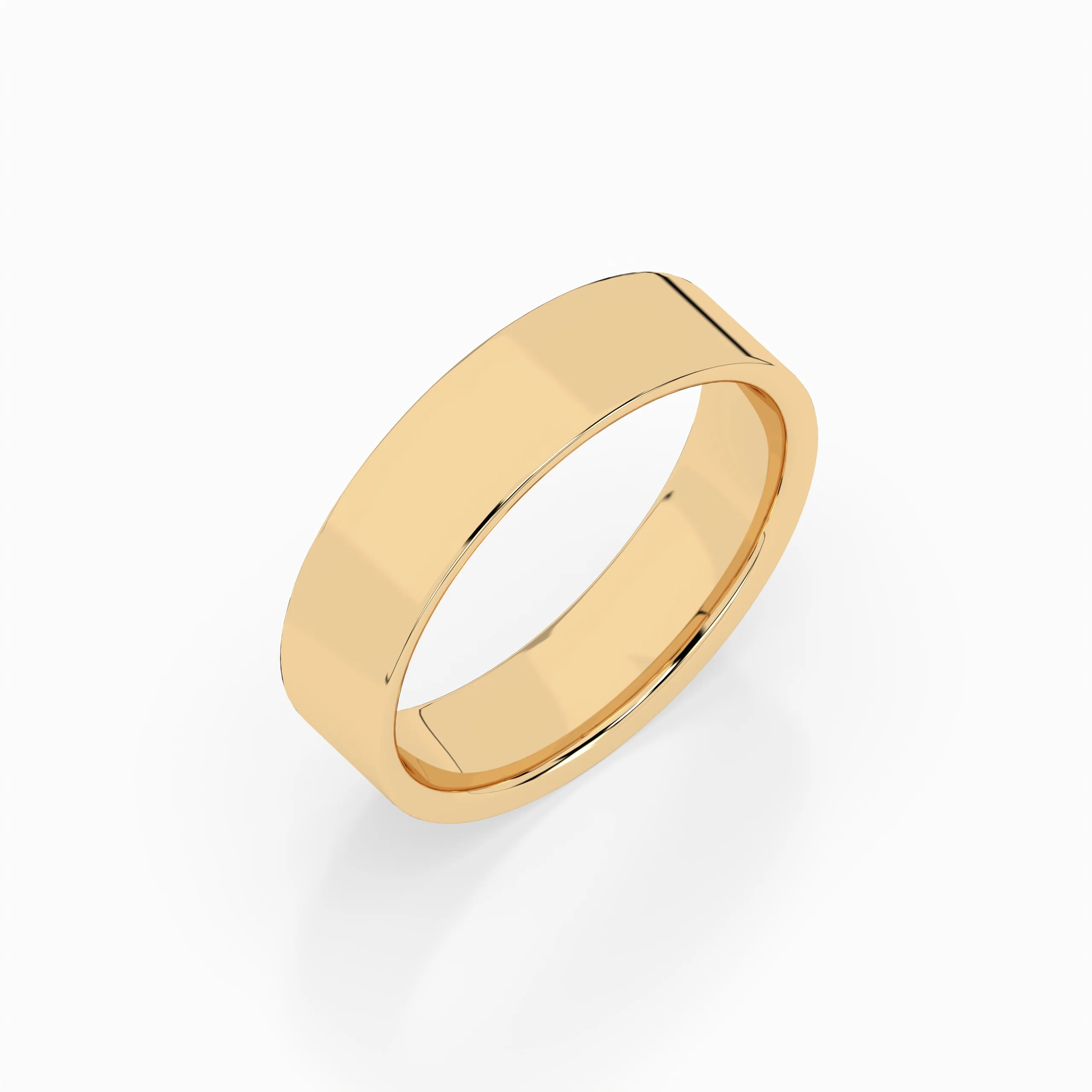 Cigar Ring 6mm - 7mm - Yellow Gold - Image 3