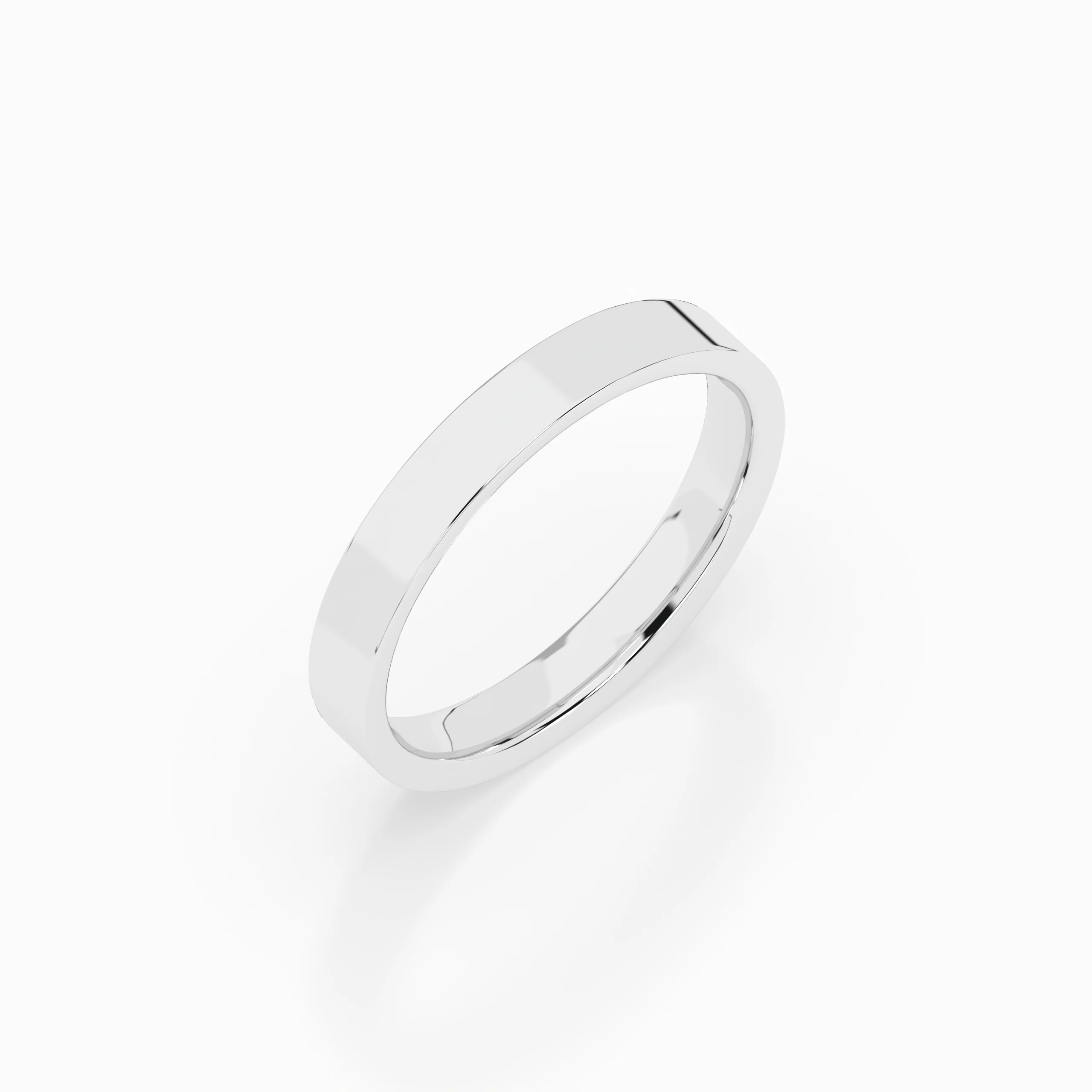Cigar Ring 3mm - 5mm - White Gold - Image 2