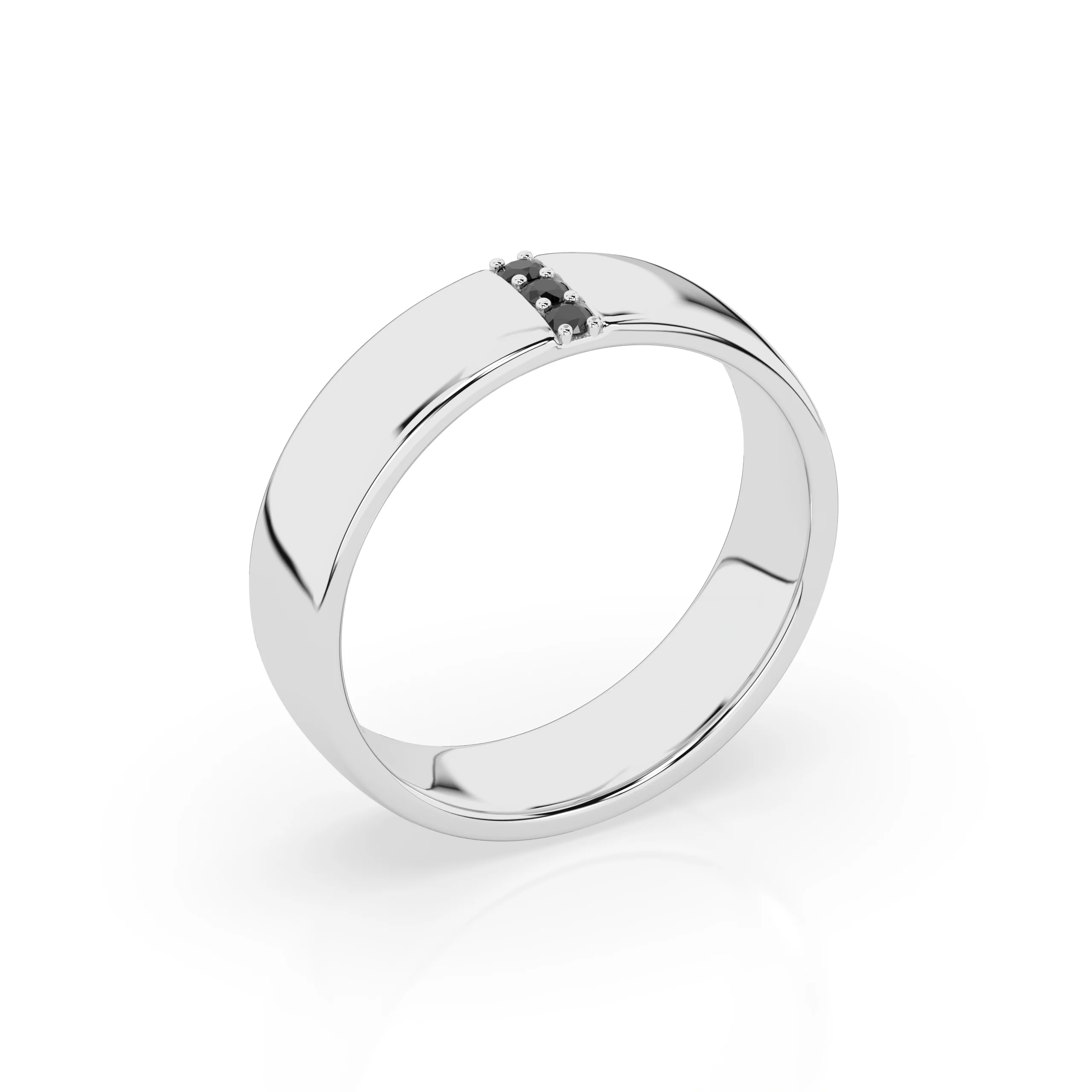 Dominic Black Diamond Ring - White Gold - Image 2