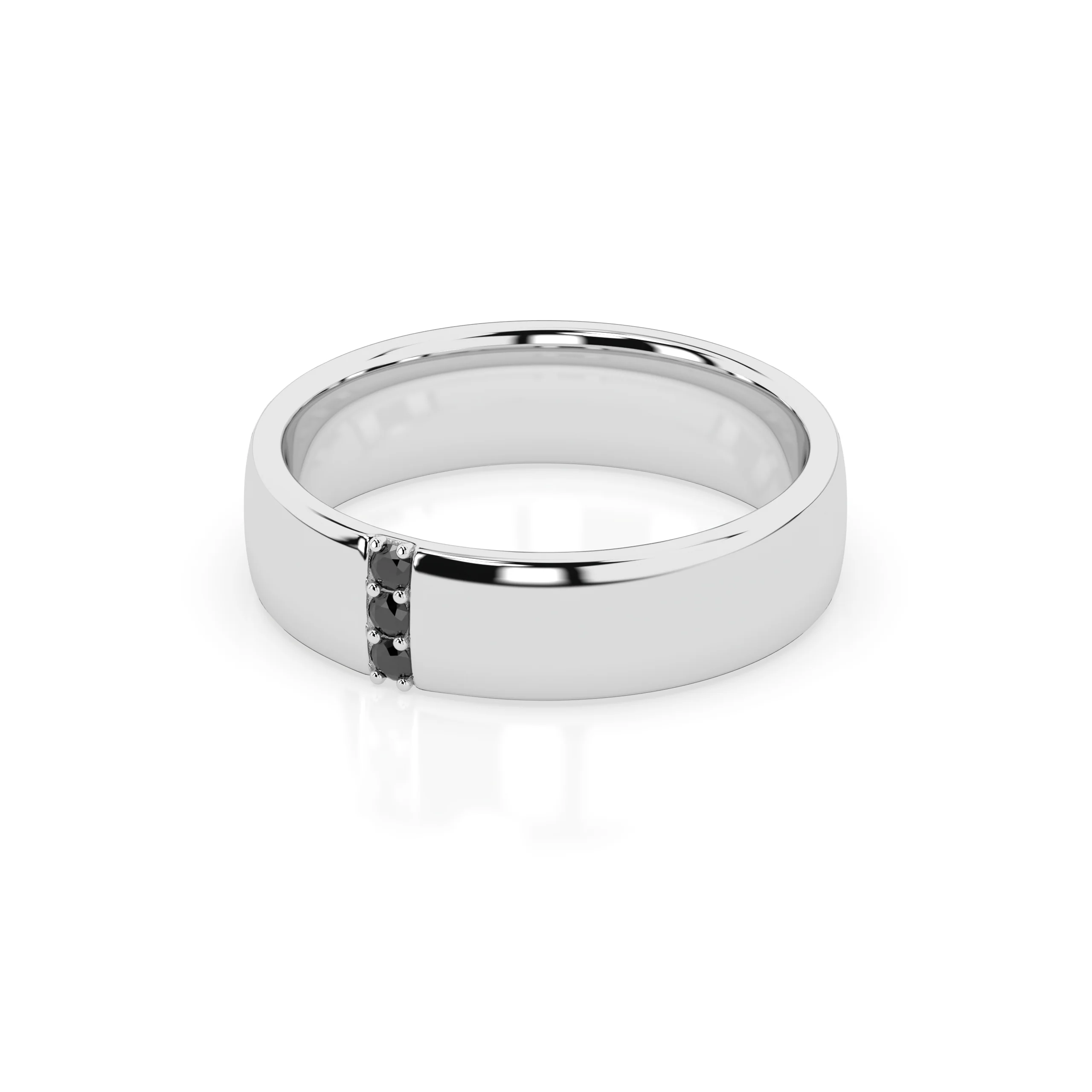 Dominic Black Diamond Ring - White Gold - Image 3