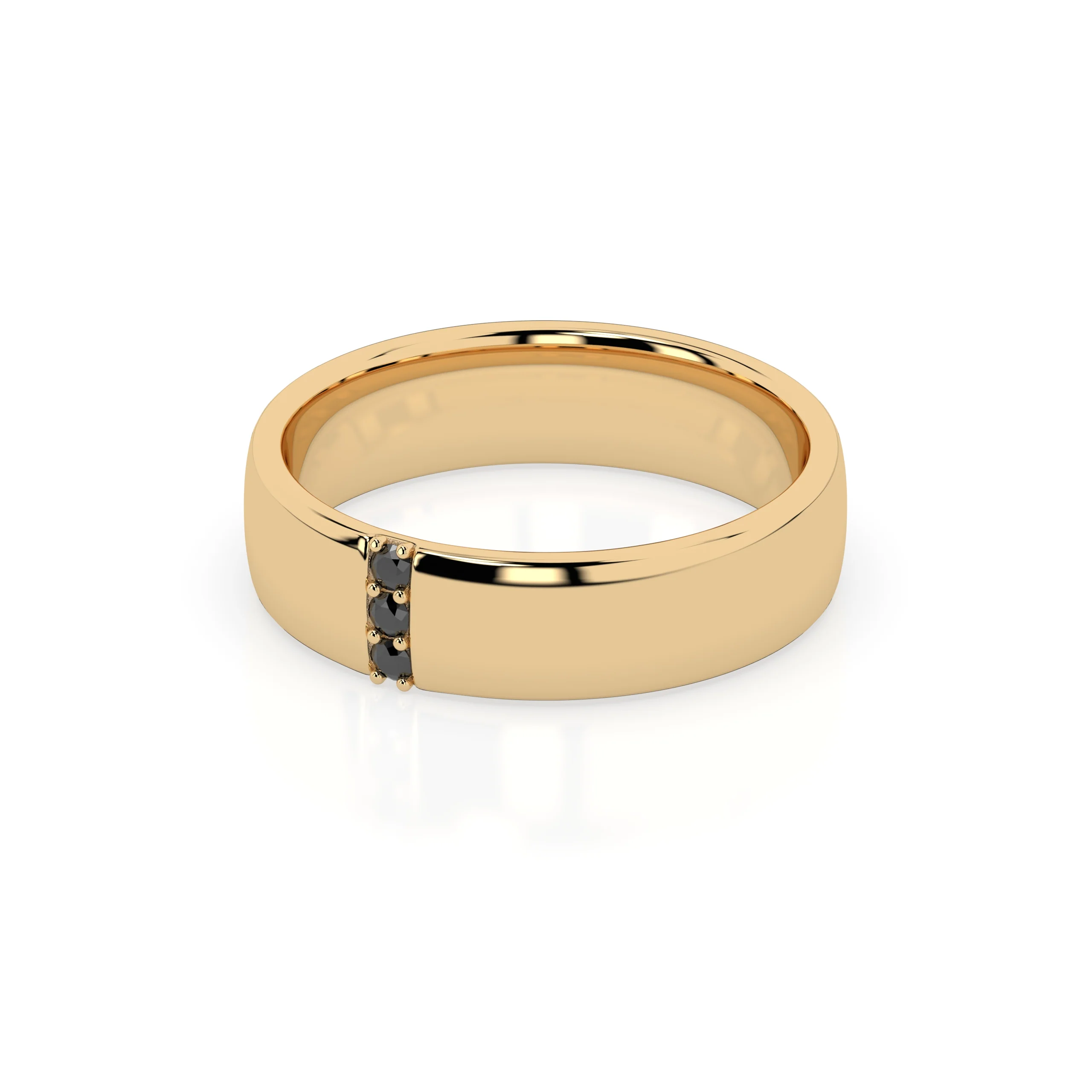 Dominic Black Diamond Ring - Yellow Gold - Image 2