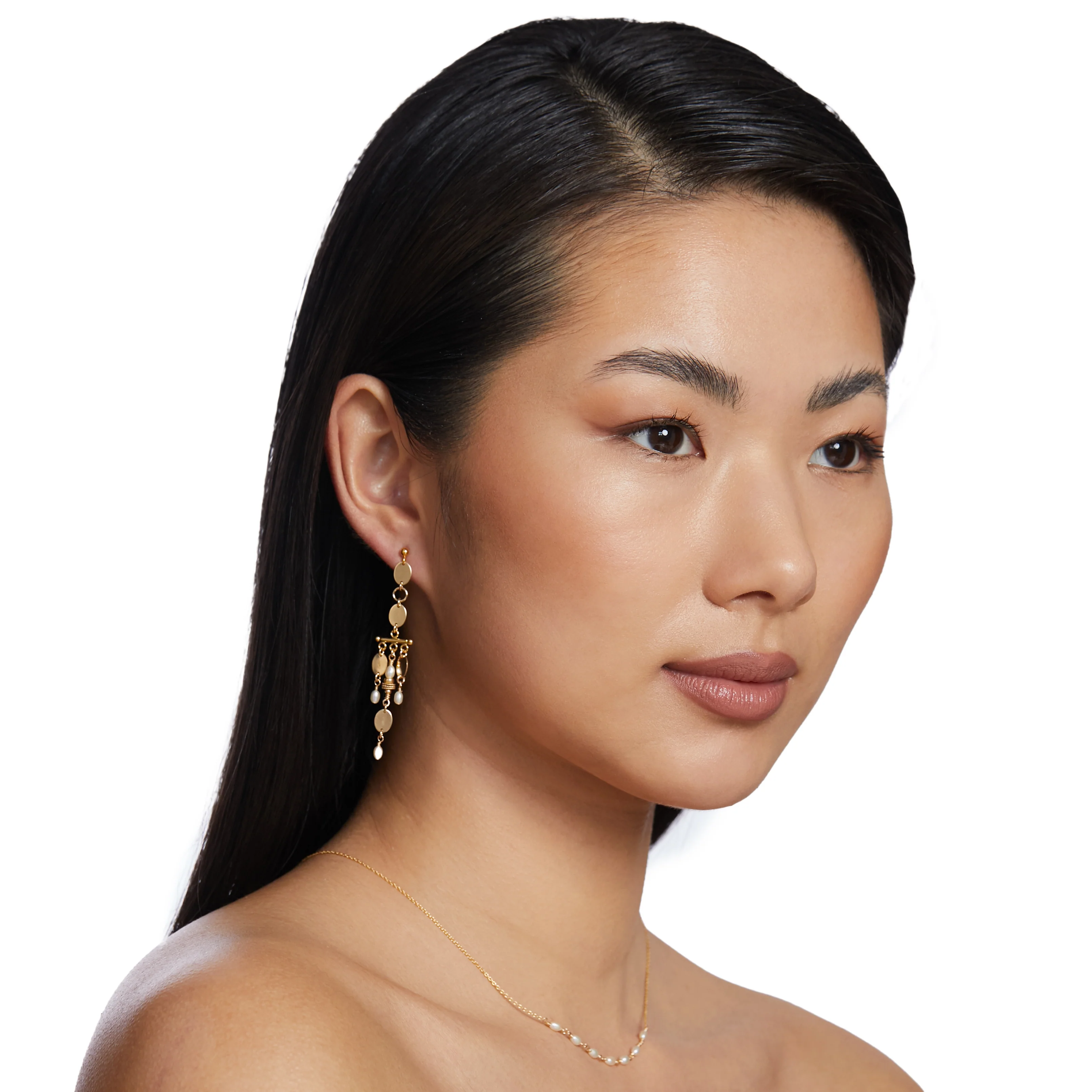 Emme Freshwater Pearl Necklace - Gold - Image 3