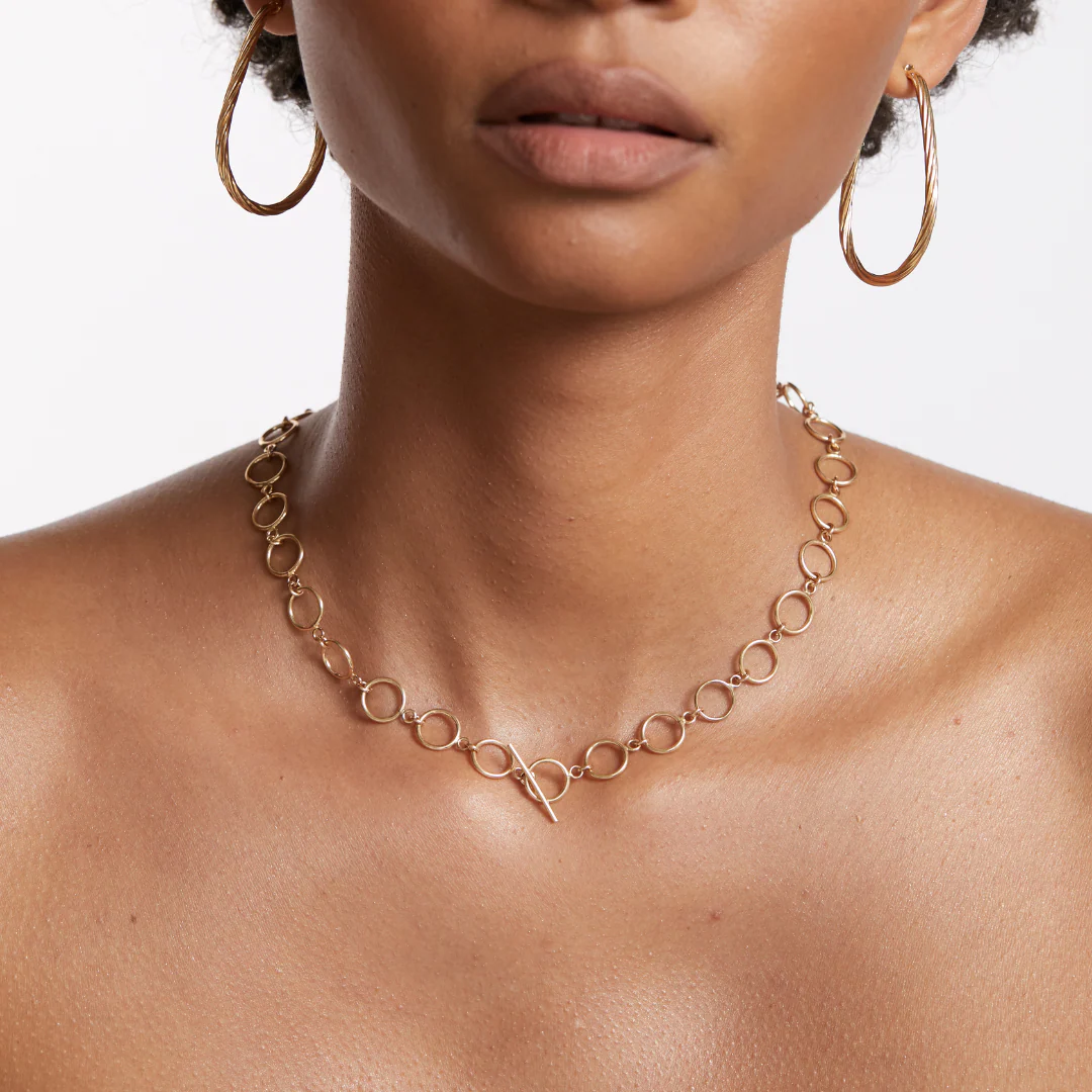 Fine Camelia Necklace - Gold - Image 2