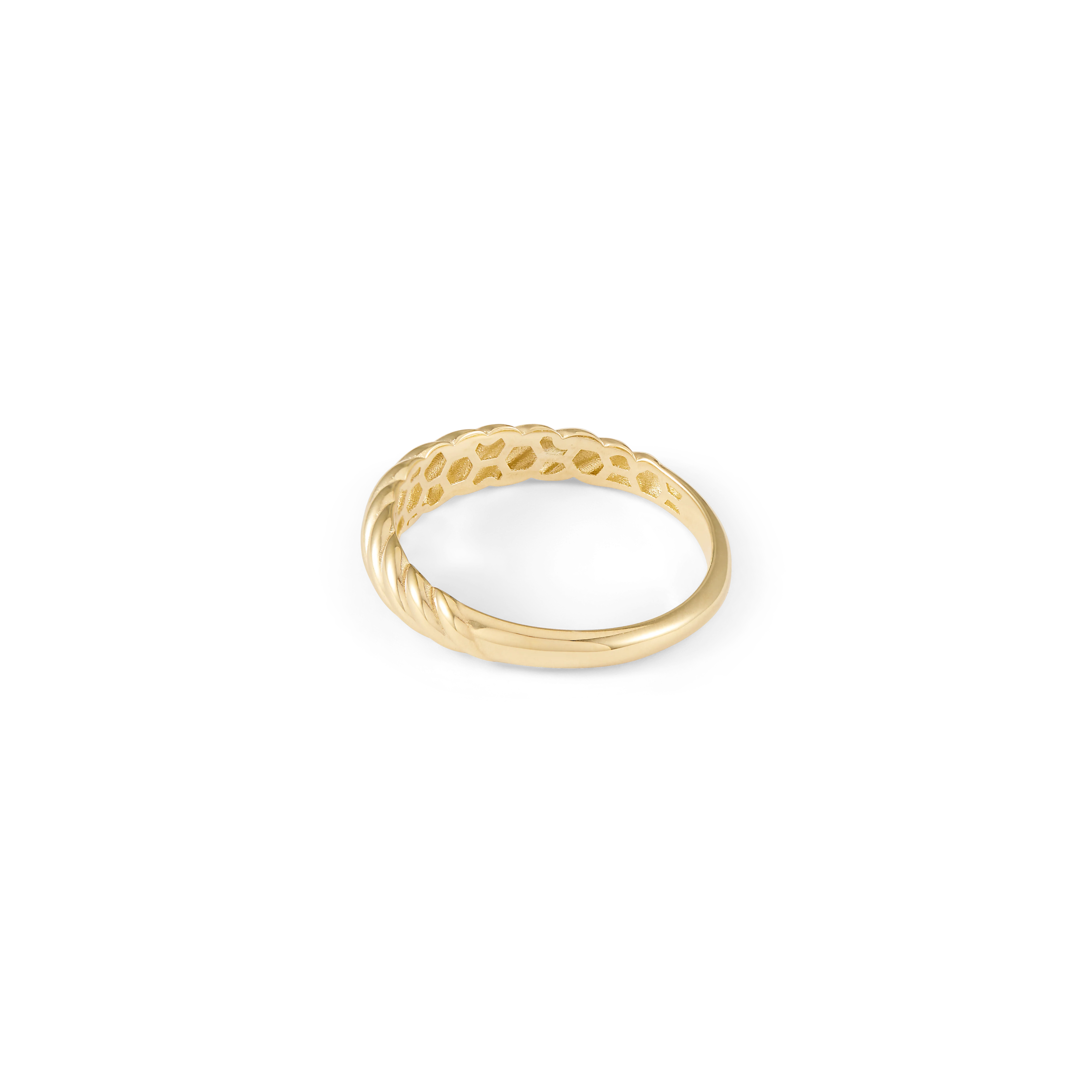 Fine Croissant Ring - Solid Gold - Image 3