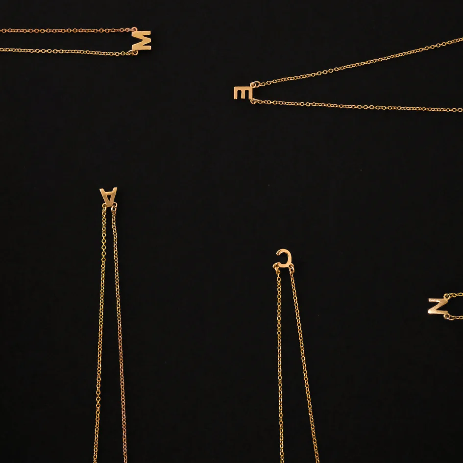 Initial Necklace - Gold - Image 2