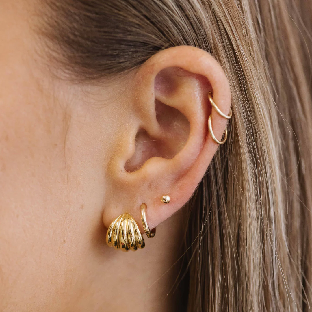 Isabella Trio Earring Stack  - Gold - Image 2
