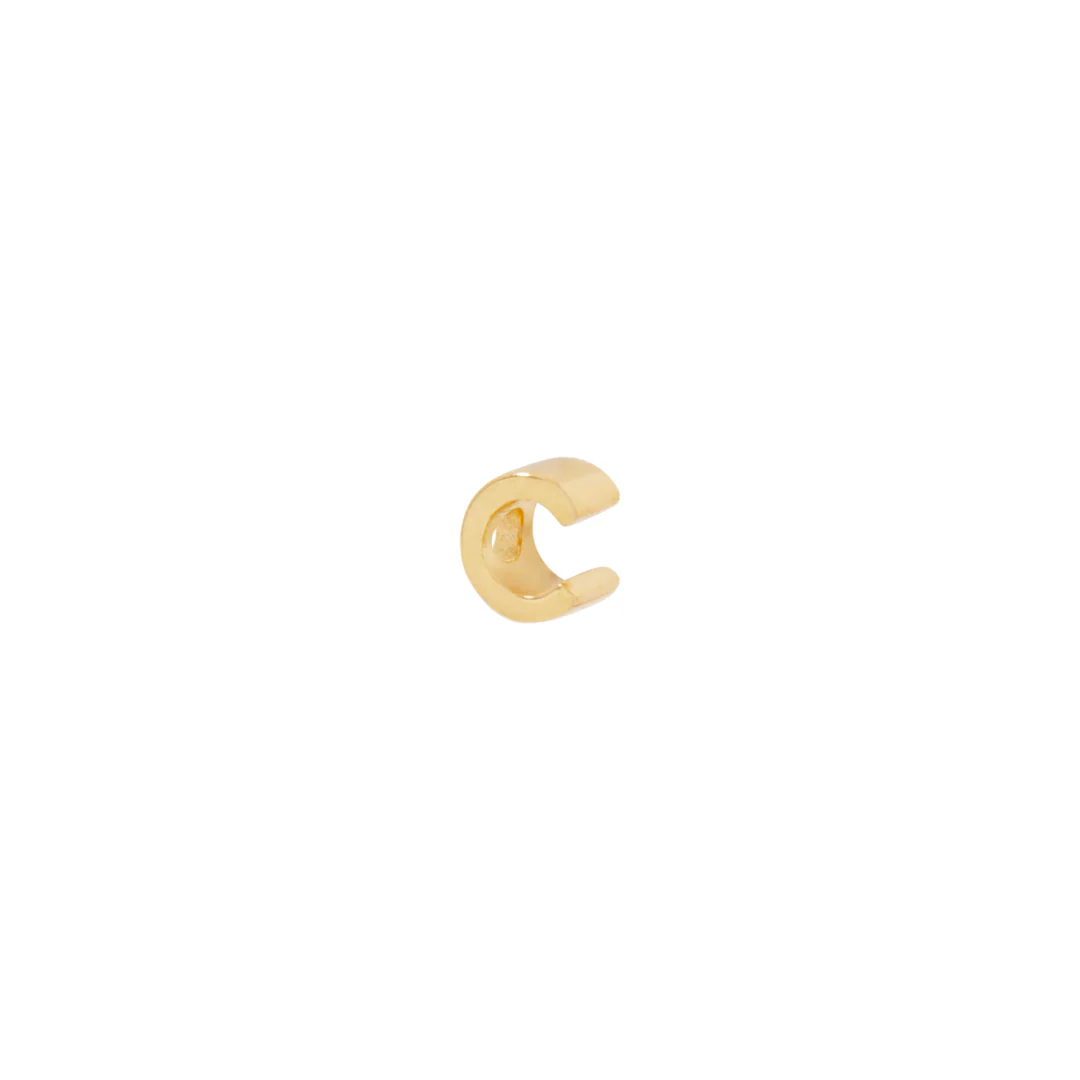 Letter Slider Charm - Gold - Image 3