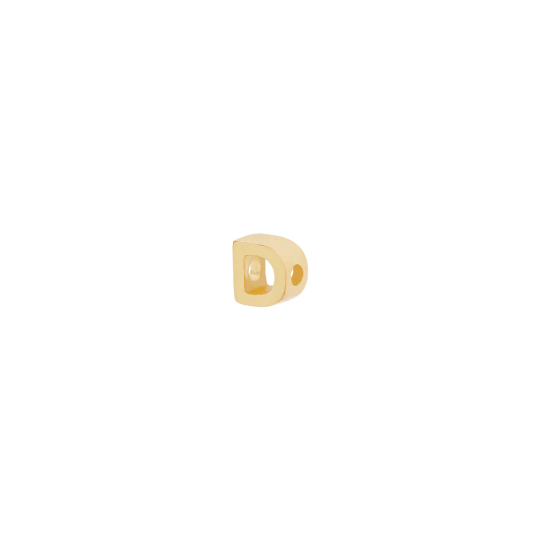 Letter Slider Charm - Gold - Image 4