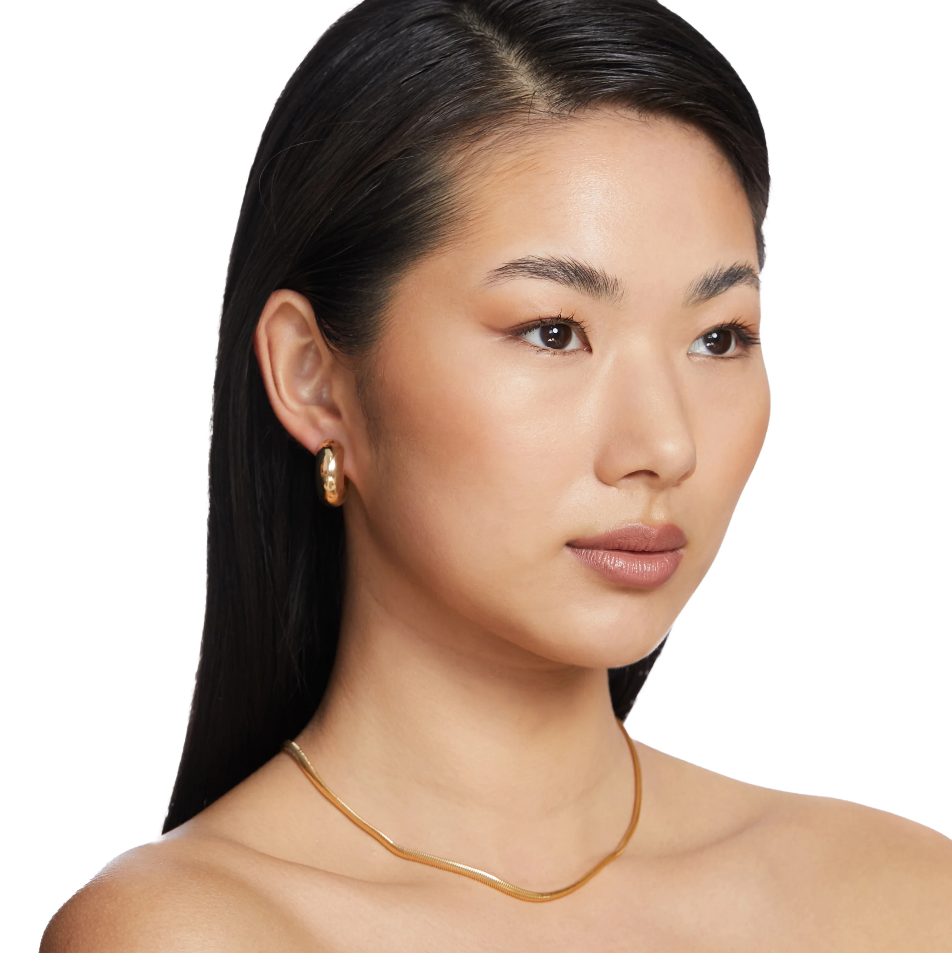 Lottie Hoop Earrings 25mm - Gold - Image 3