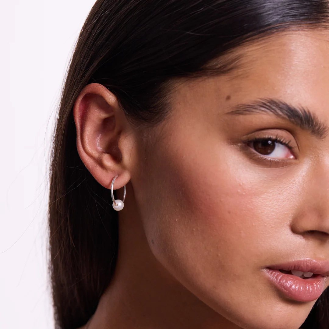 Naomi Earrings 18mm - Silver - Image 3