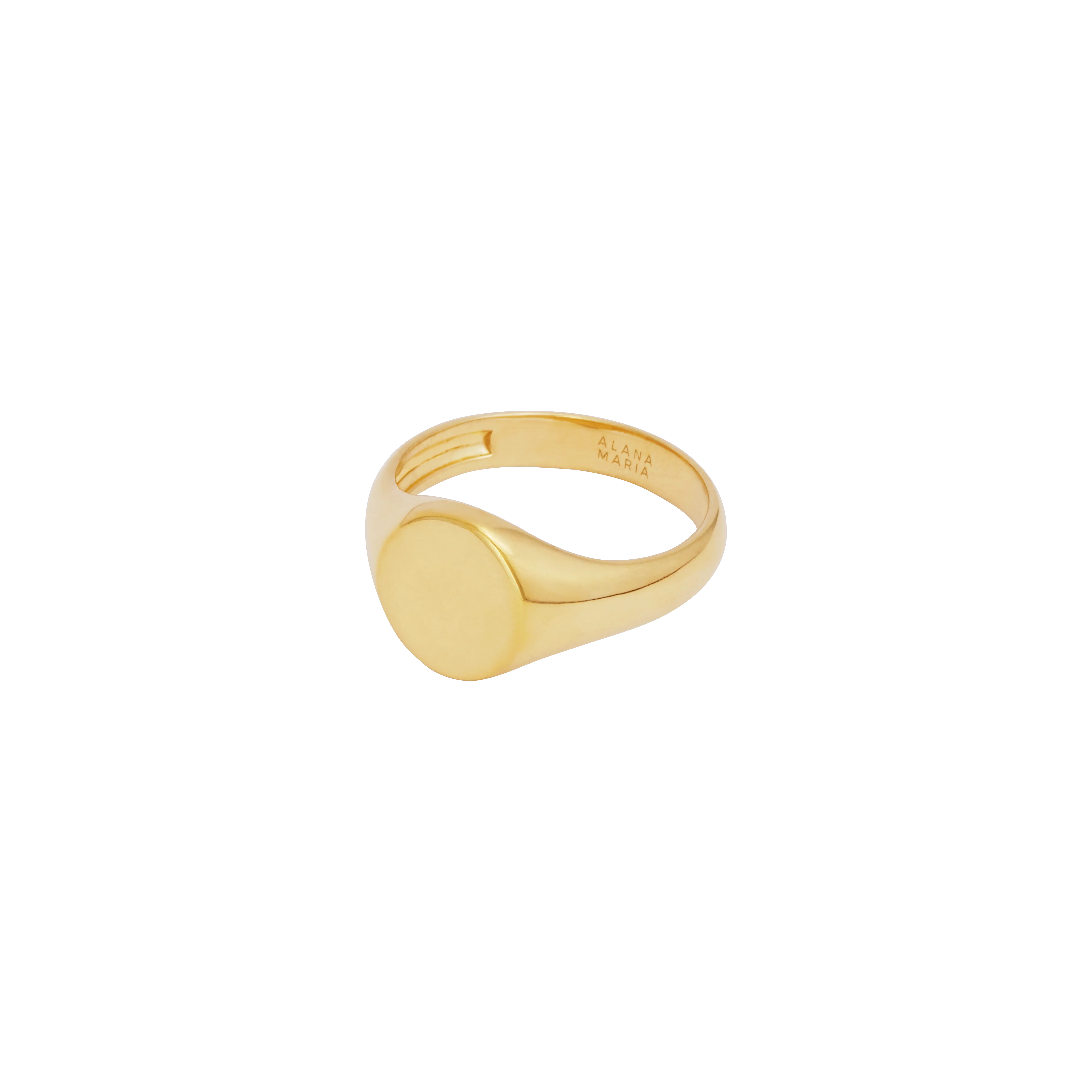 Oval Signet Ring - Gold - Image 3