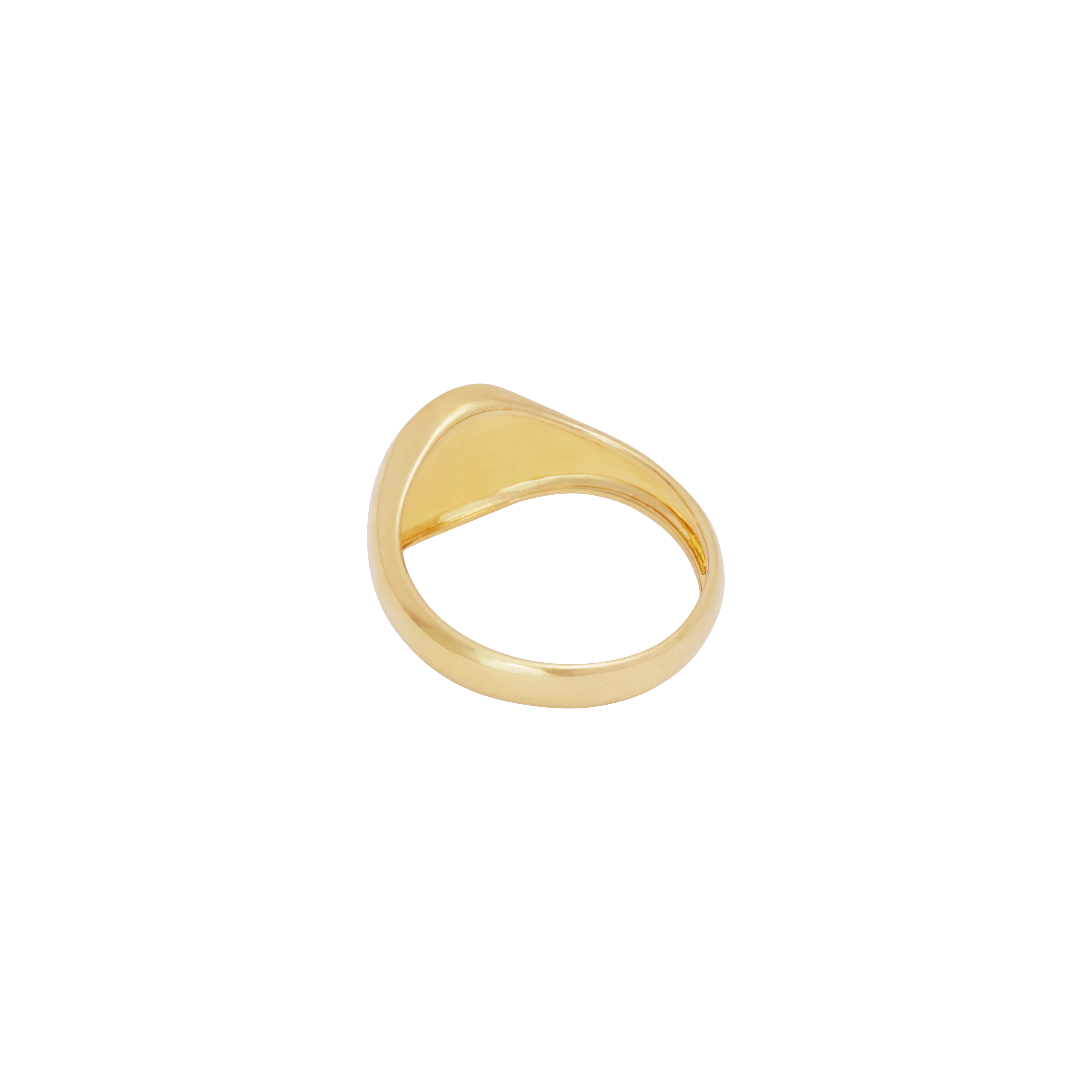 Oval Signet Ring - Gold - Image 4