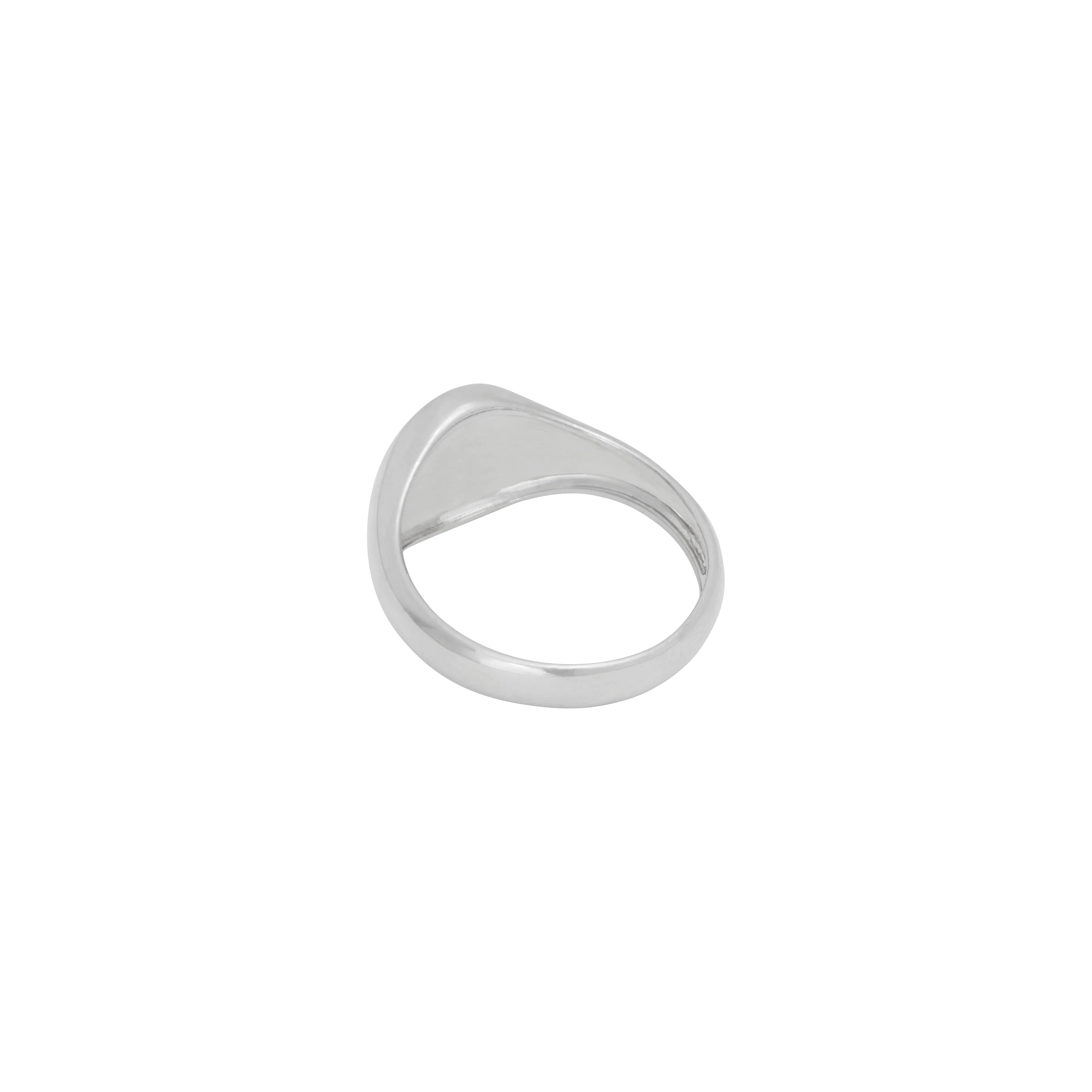 Oval Signet Ring - Silver - Image 4