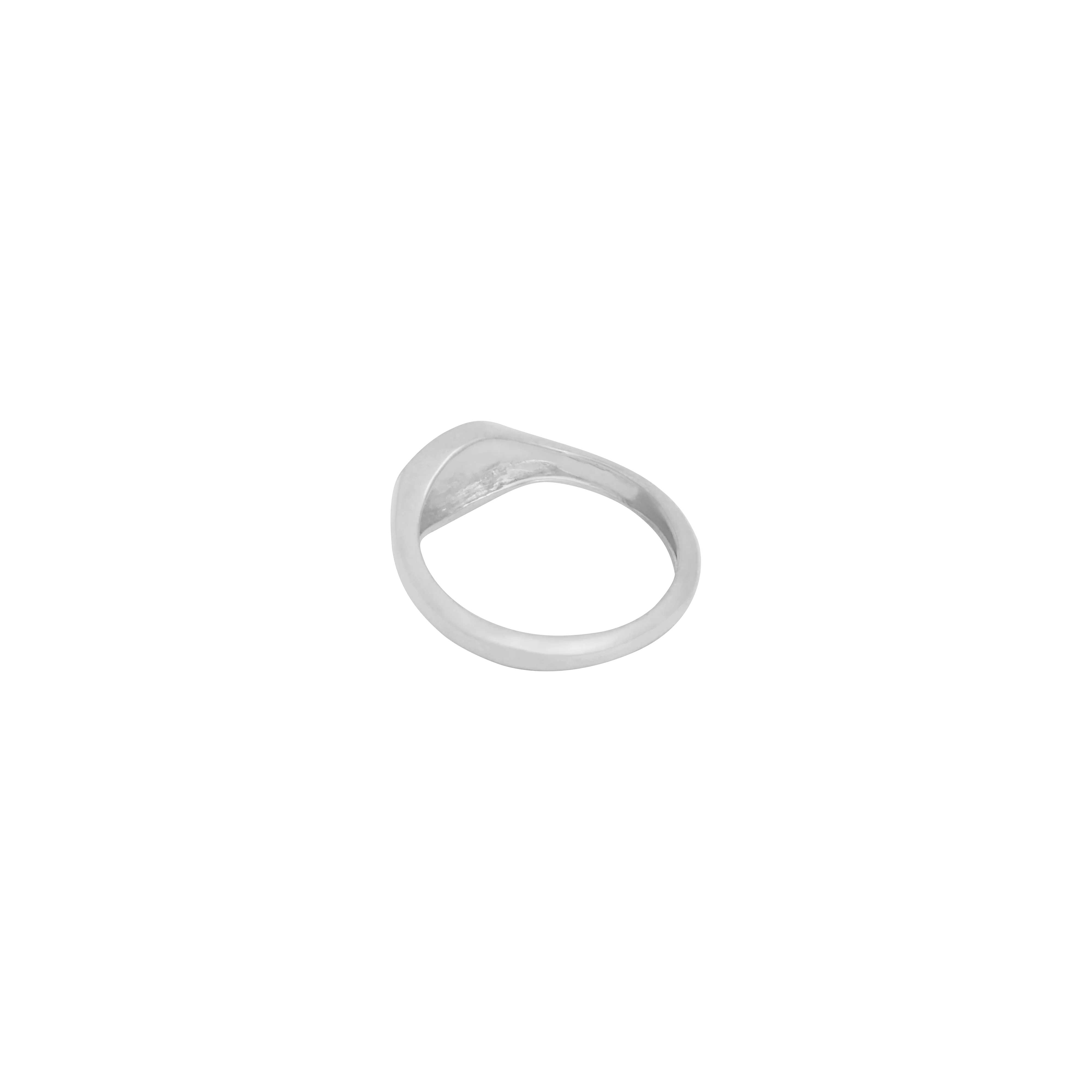 Petite Oval Signet Ring - Silver - Image 4