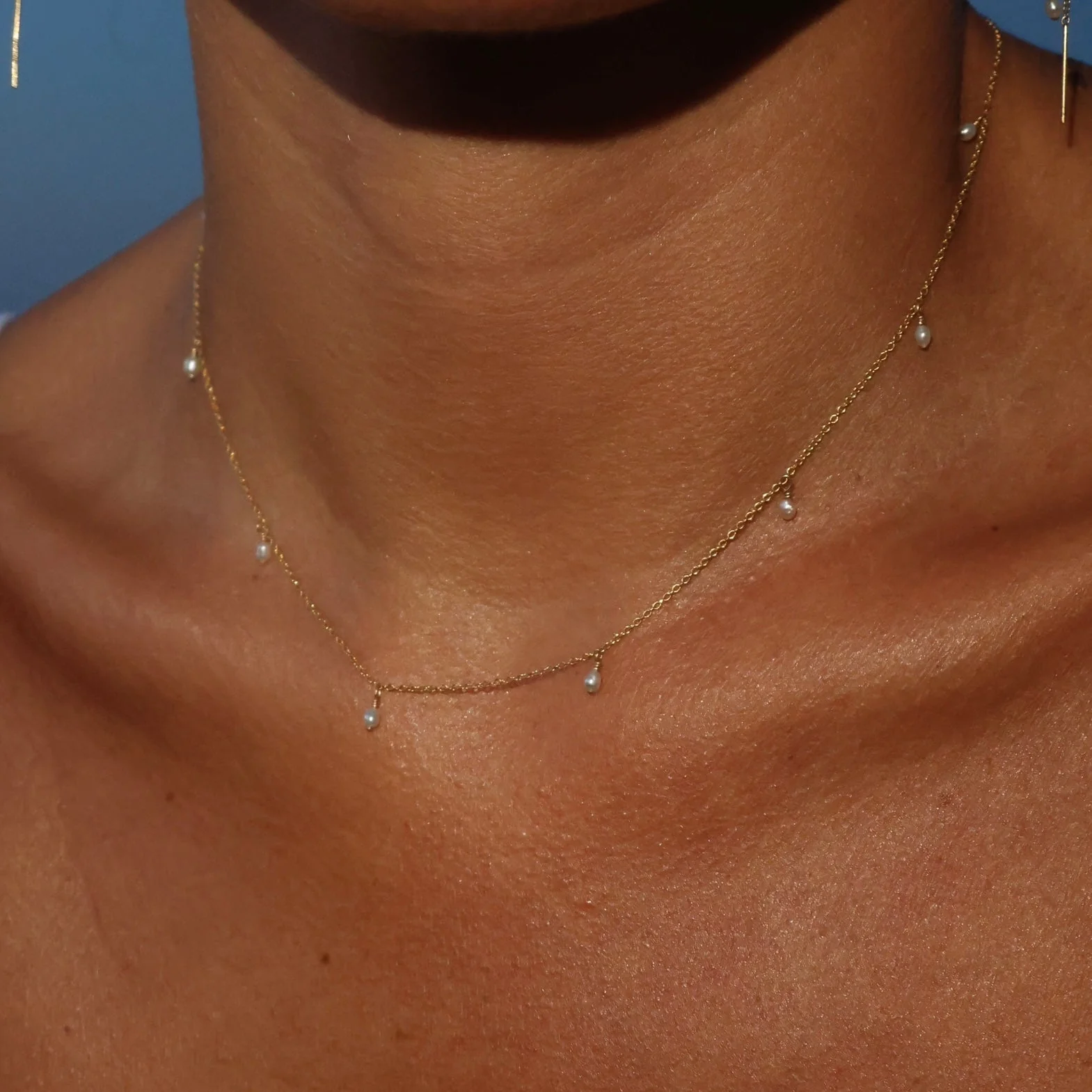 Prim Freshwater Pearl Necklace - Gold - Image 4
