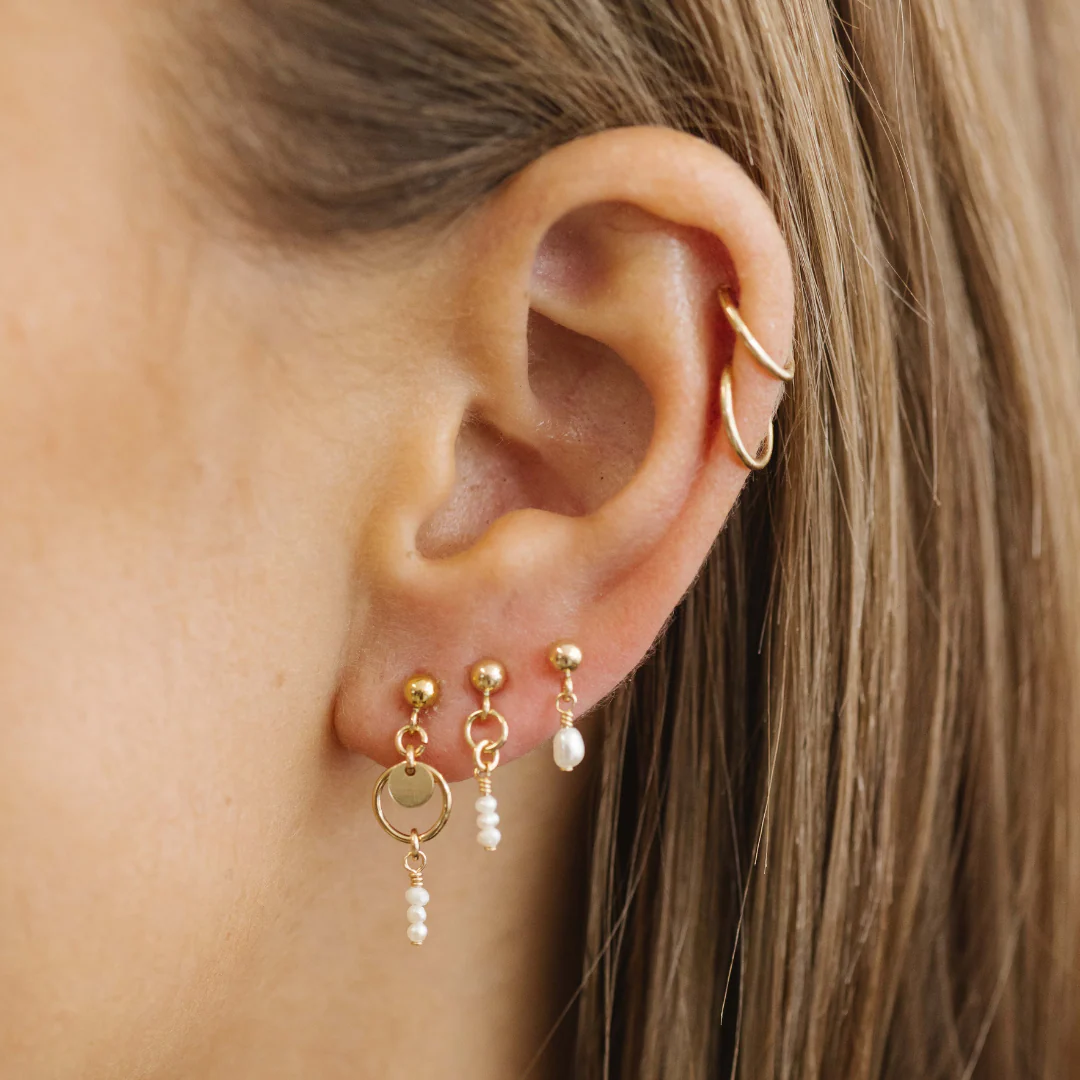Stevie Trio Earring Stack  - Gold - Image 2