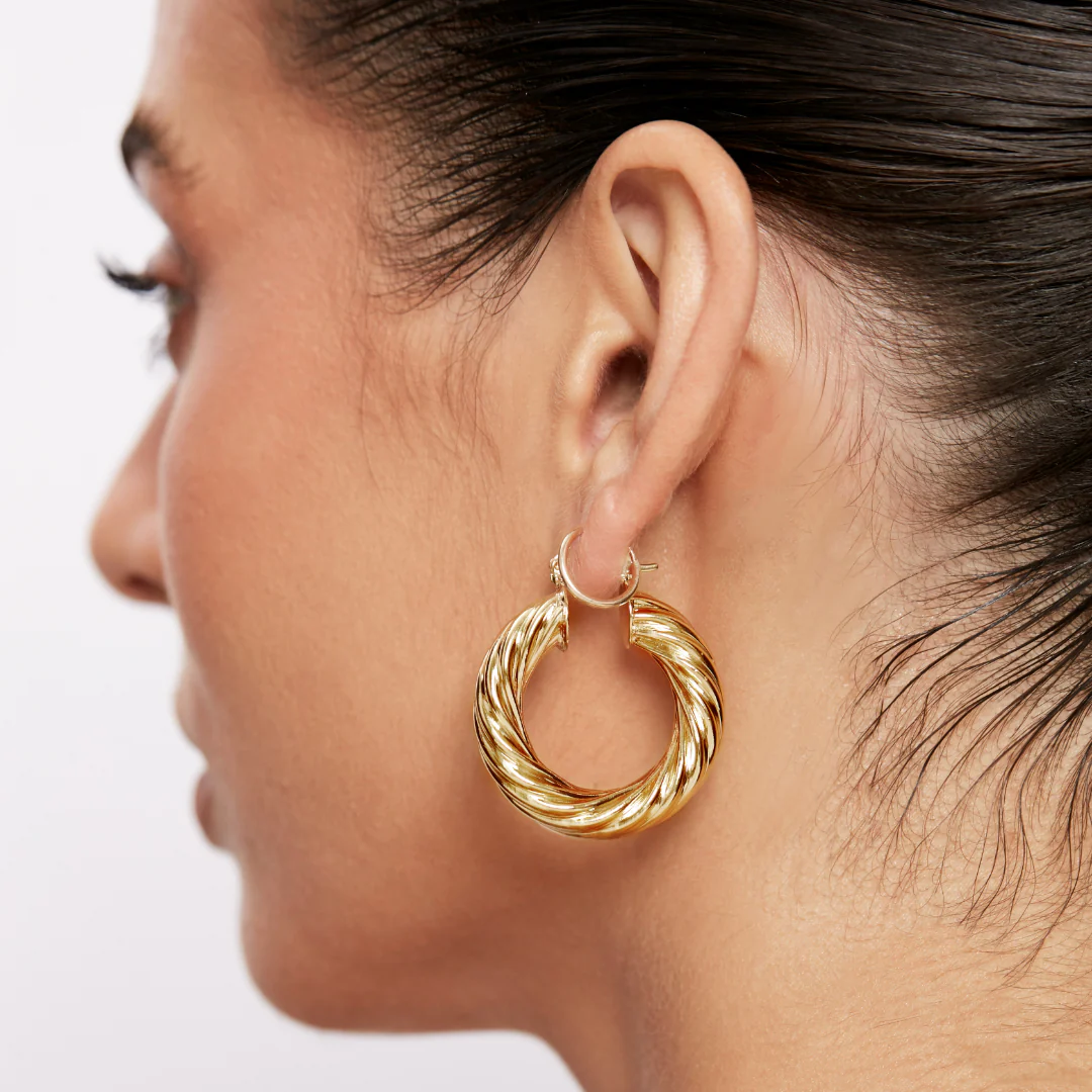Tamara Hoop Earrings - Gold - Image 3