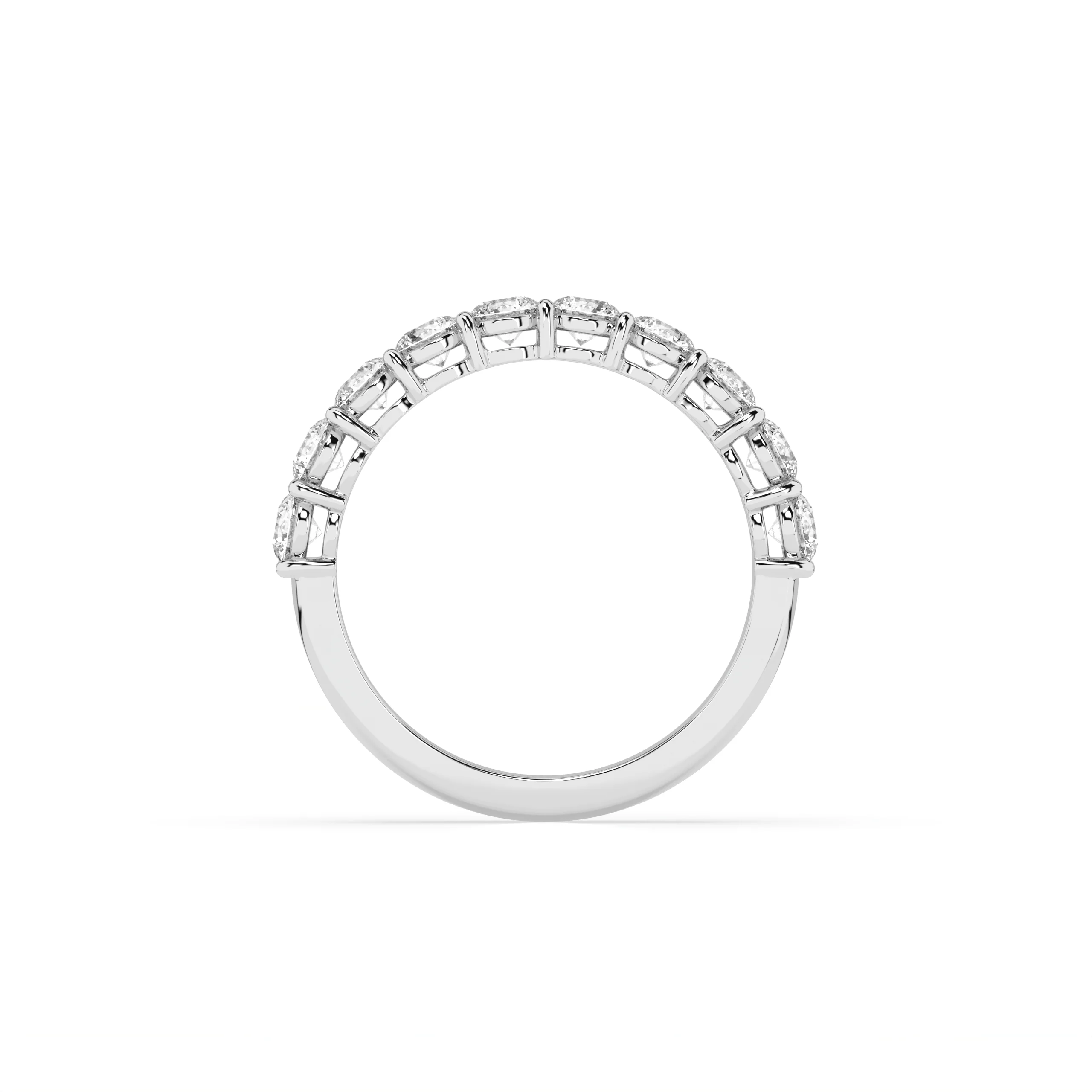 Teya 1/2 Pave Ring - White Gold - Image 2