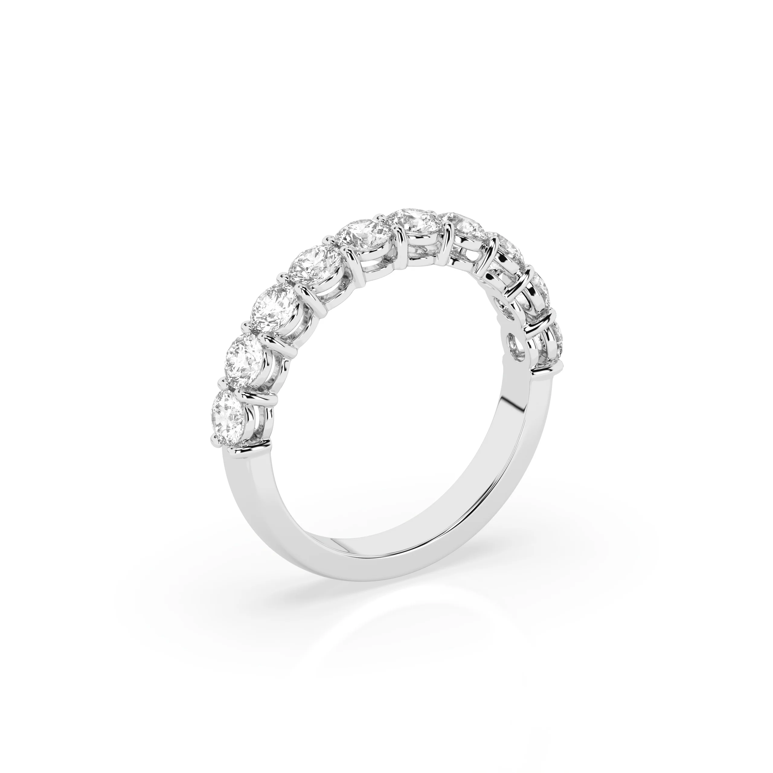 Teya 1/2 Pave Ring - White Gold - Image 3