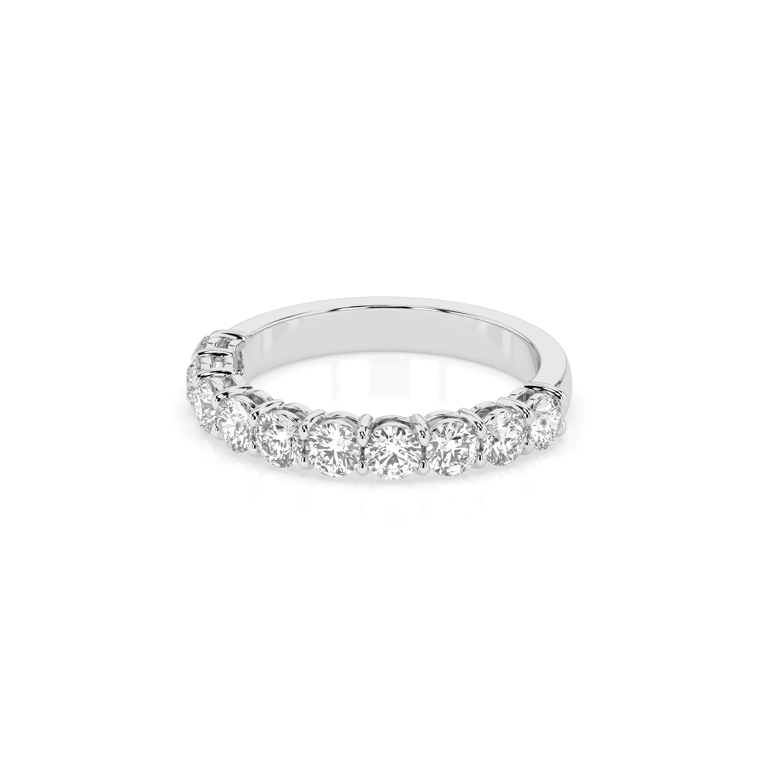 Teya 1/2 Pave Ring - White Gold - Image 4