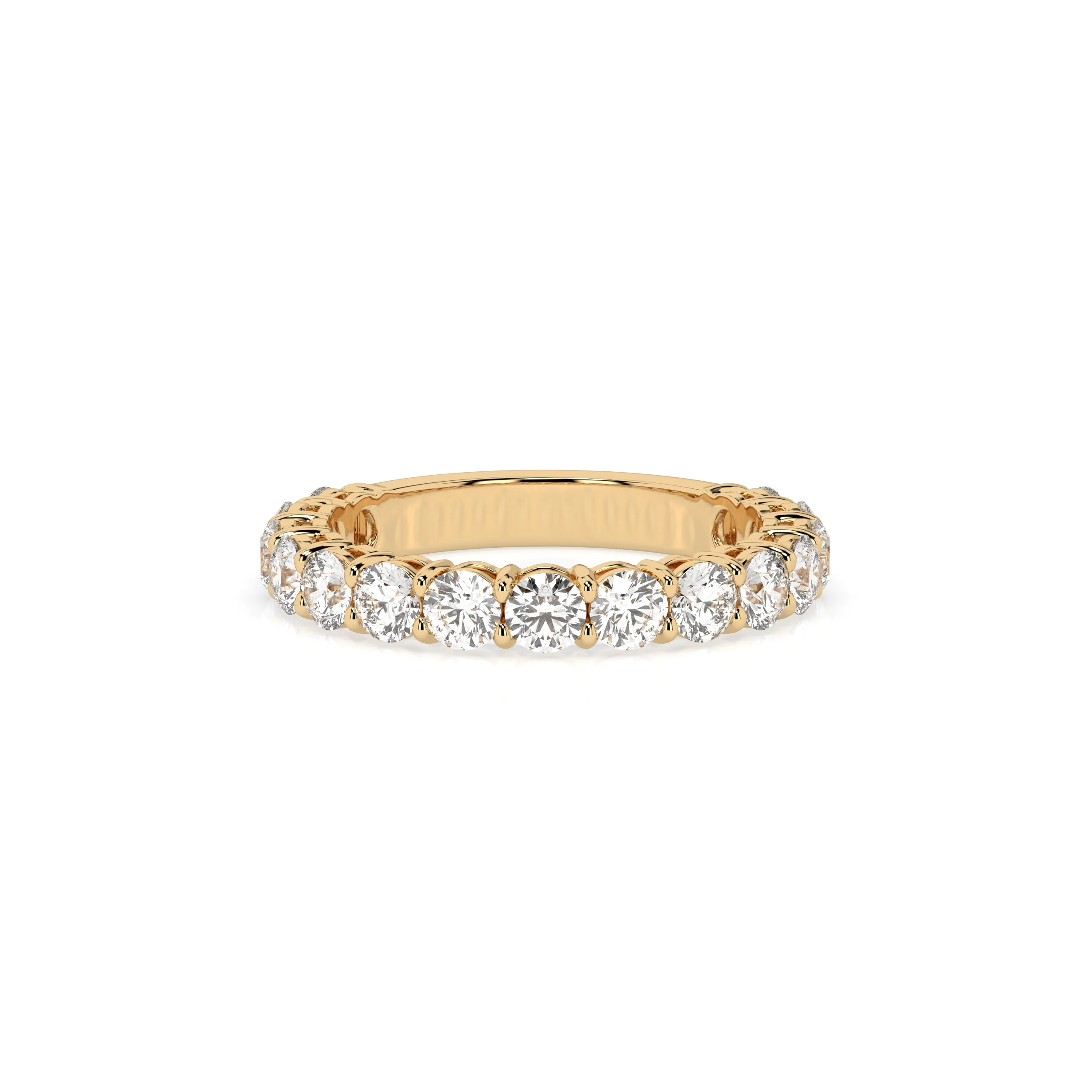 Teya 1/2 Pave Ring - Yellow Gold - Image 5