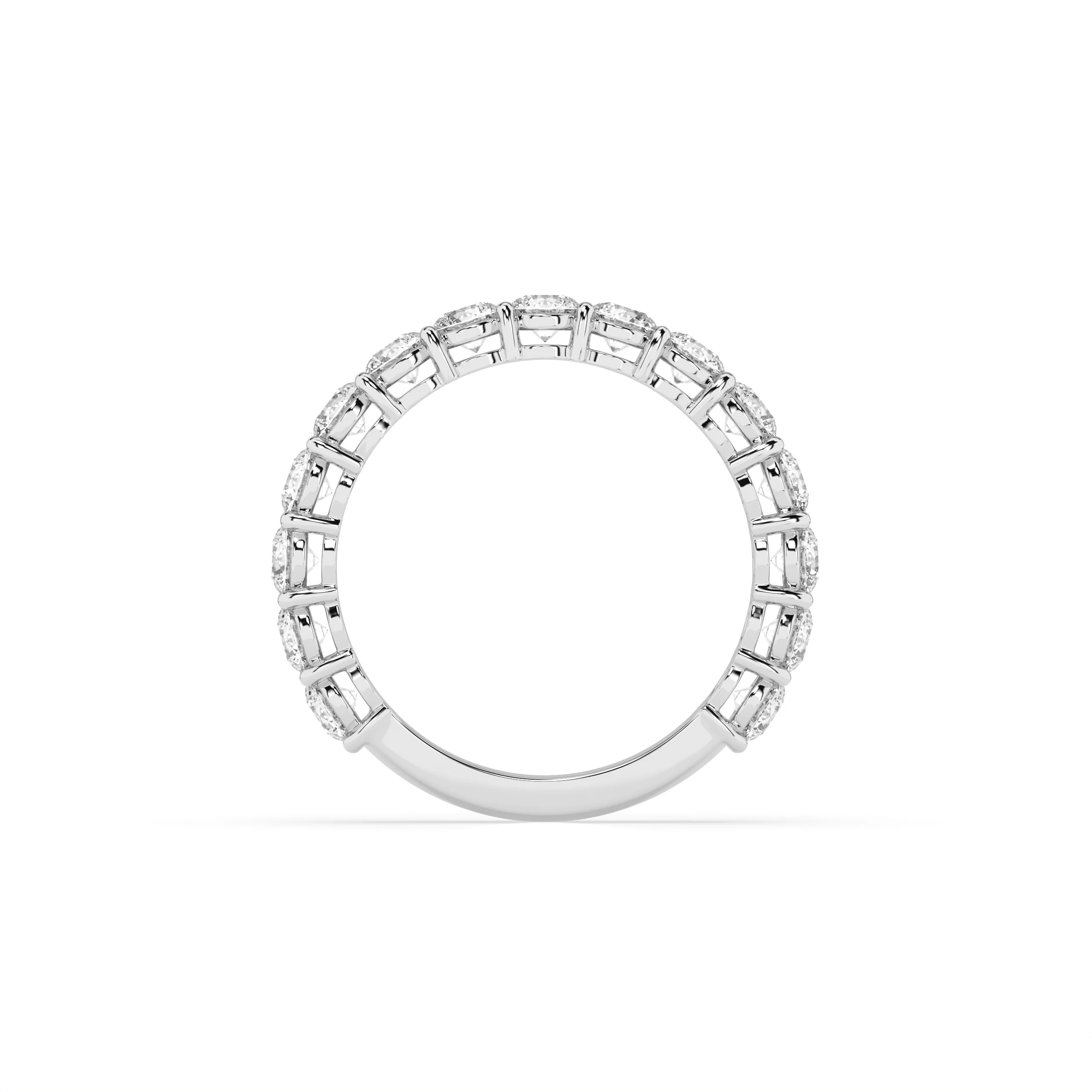 Teya 3/4 Pave Ring - White Gold - Image 2