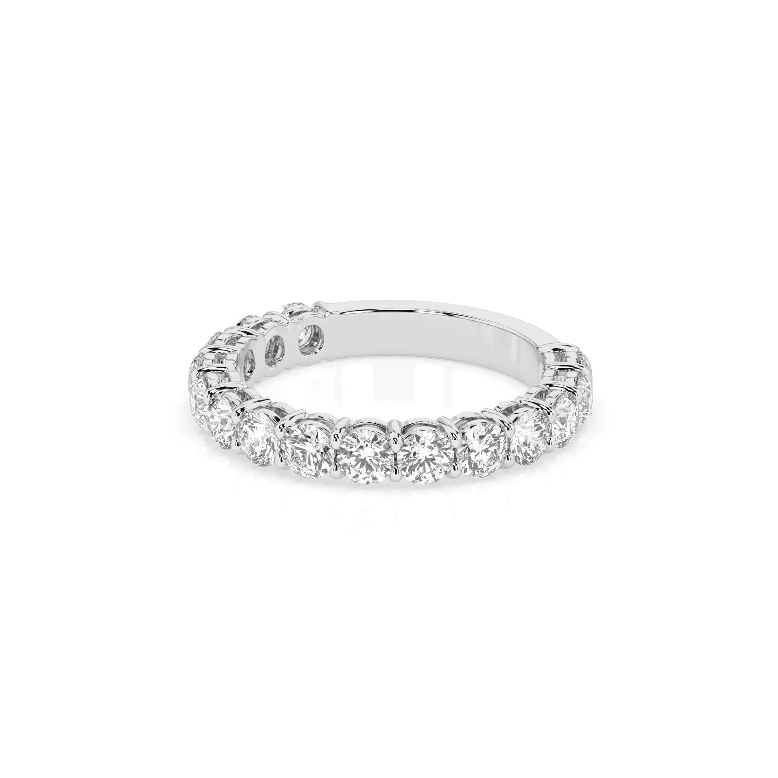 Teya 3/4 Pave Ring - White Gold - Image 3