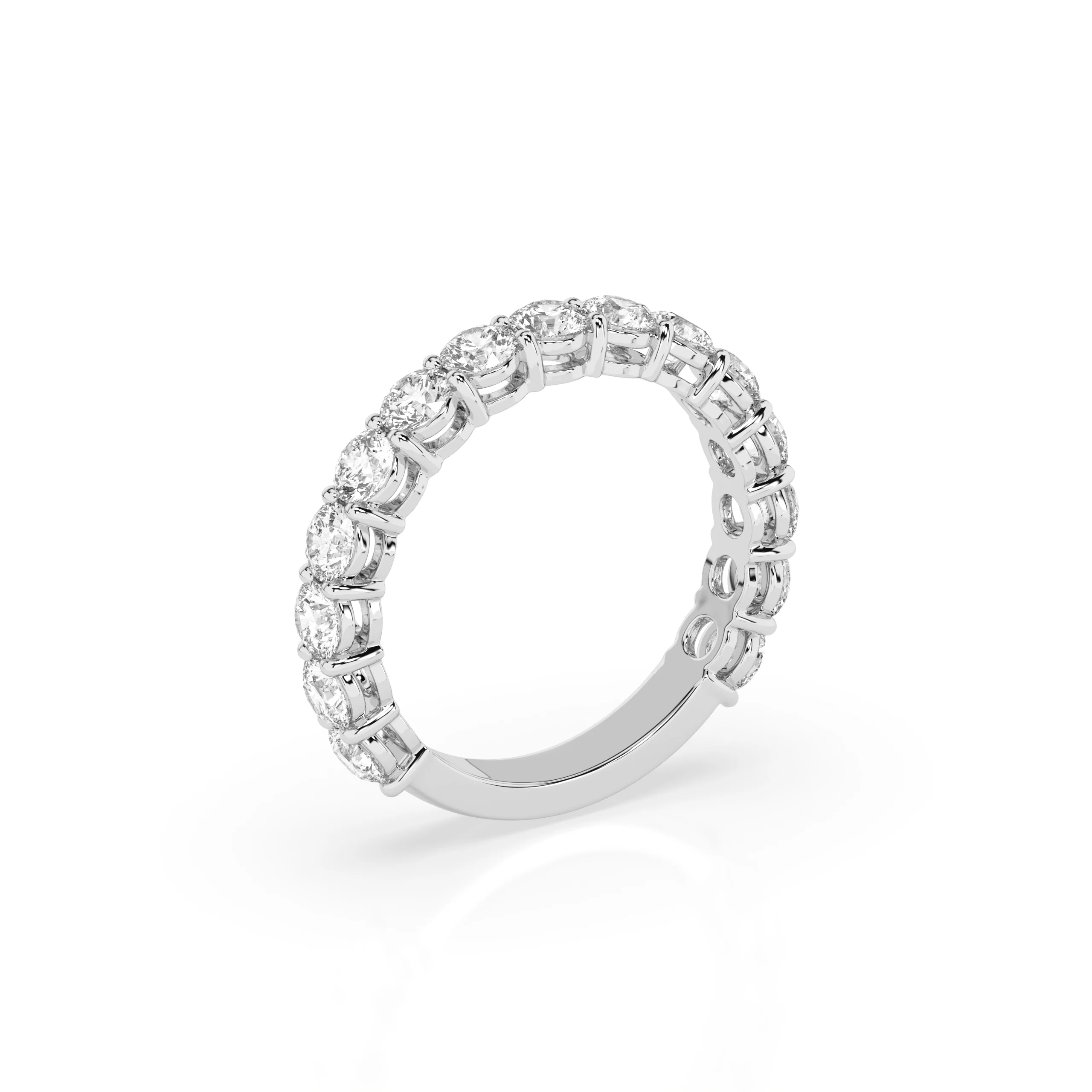 Teya 3/4 Pave Ring - White Gold - Image 4